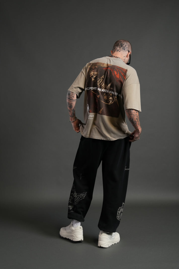 Not My Time "Premium" Oversized Tee in Taupe