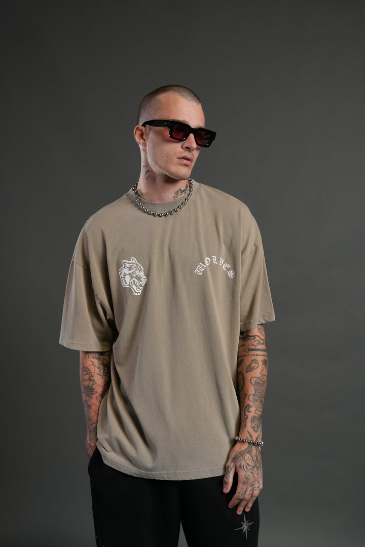 Not My Time "Premium" Oversized Tee in Taupe