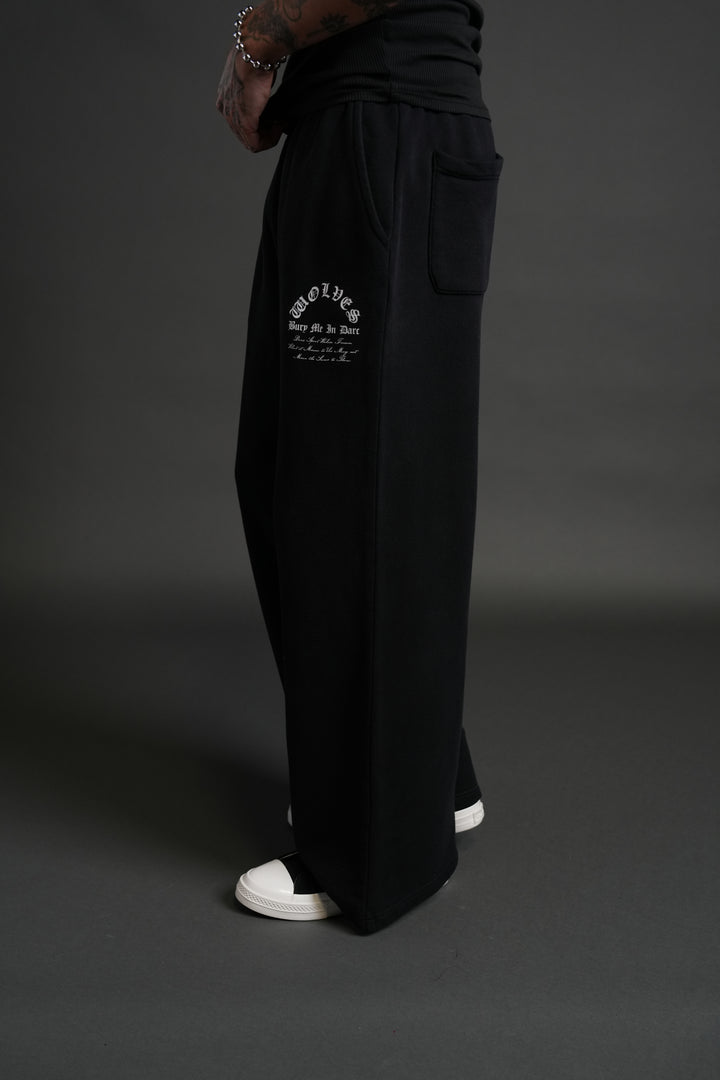 Bury Me in Darc Chopper Lennox Sweat Pants in Black Sun Wash