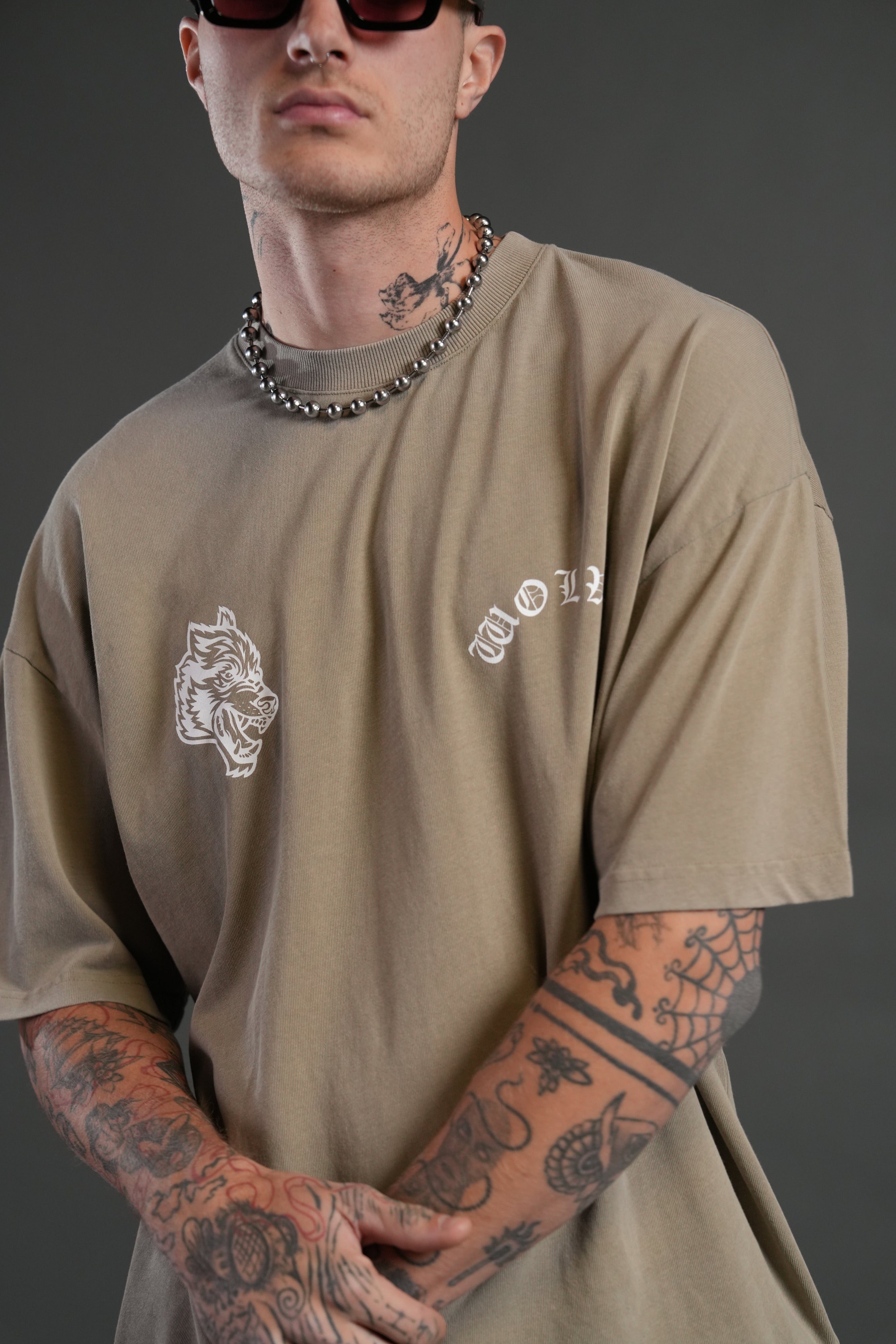 Not My Time "Premium" Oversized Tee in Taupe