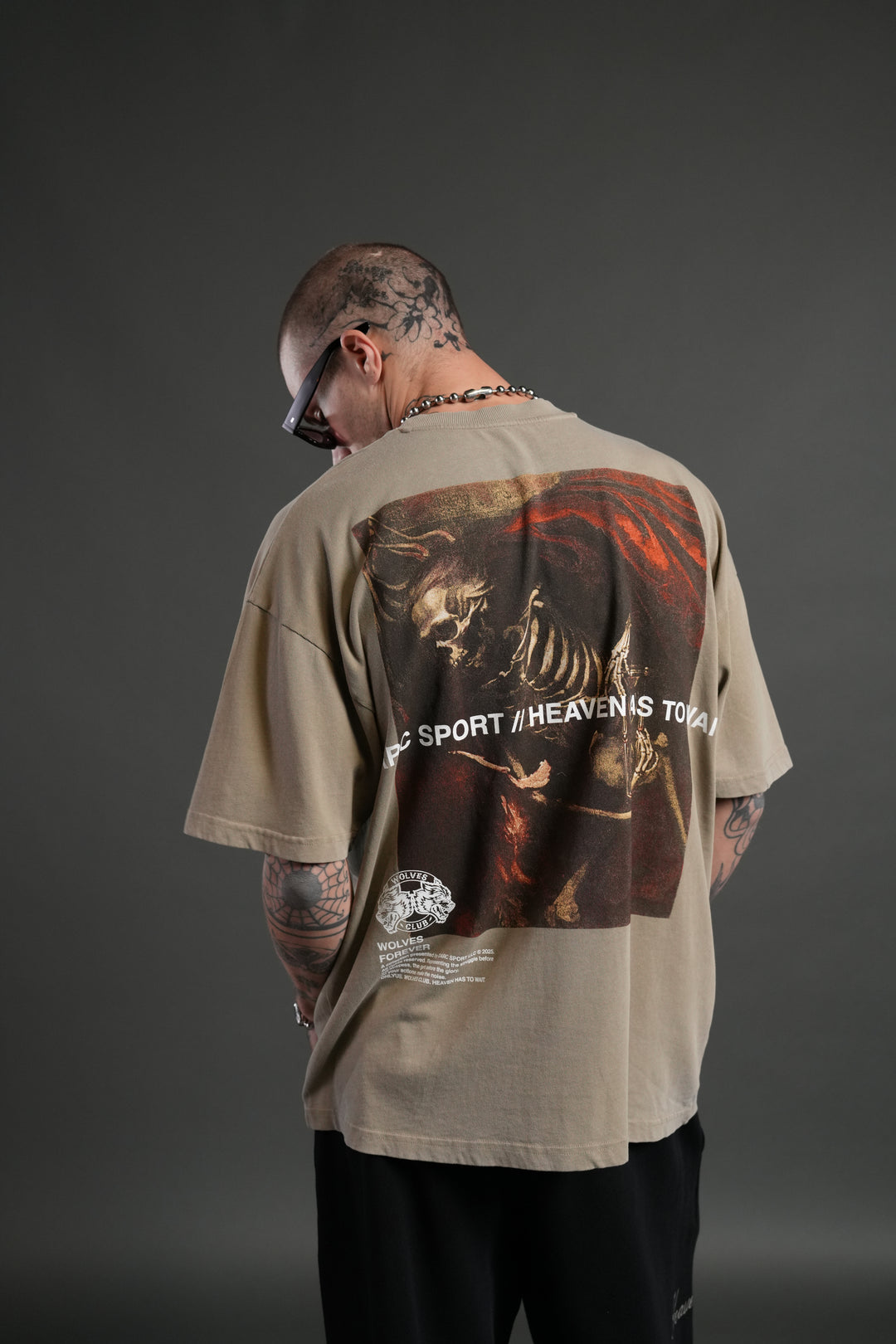 Not My Time "Premium" Oversized Tee in Taupe