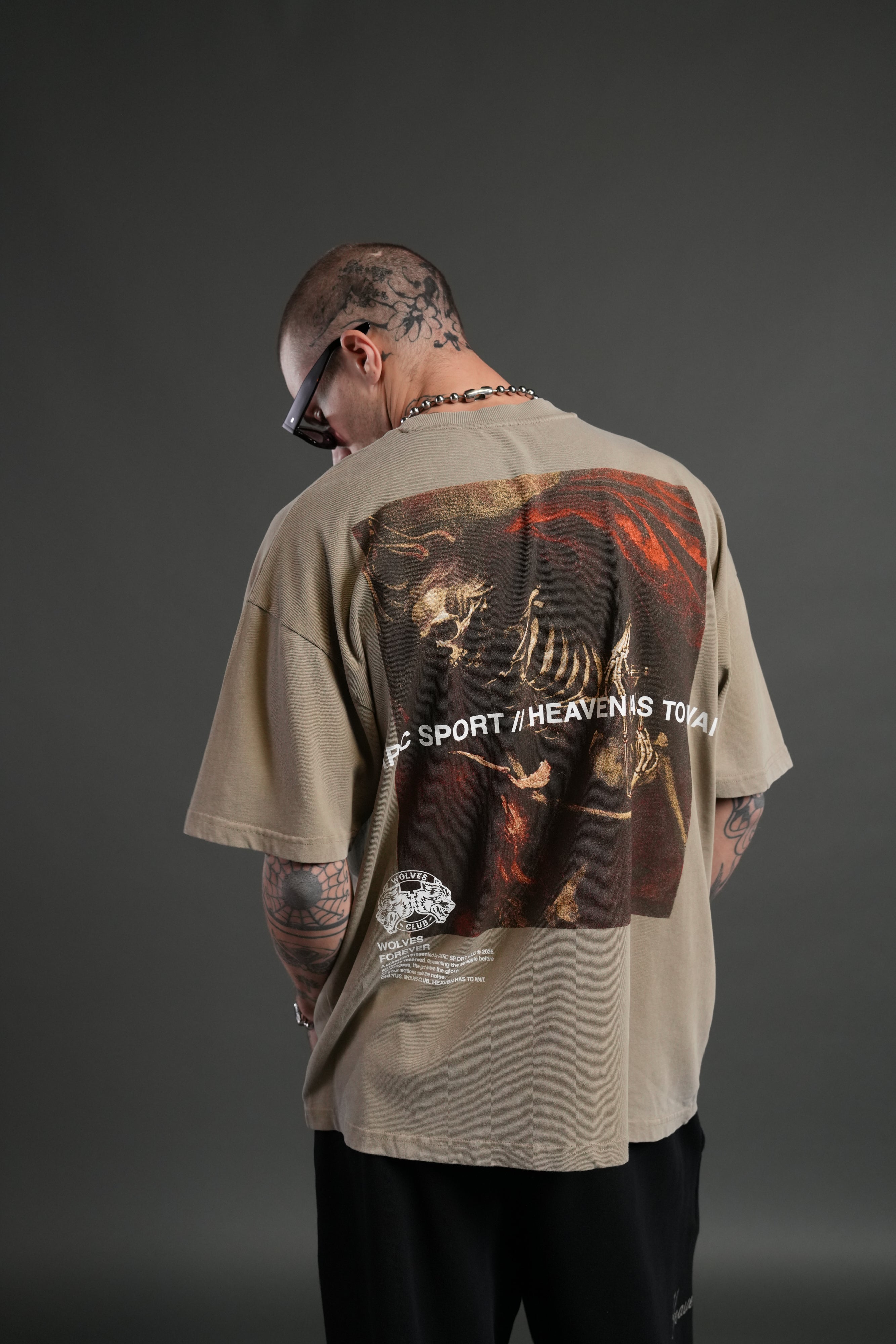 Not My Time "Premium" Oversized Tee in Taupe