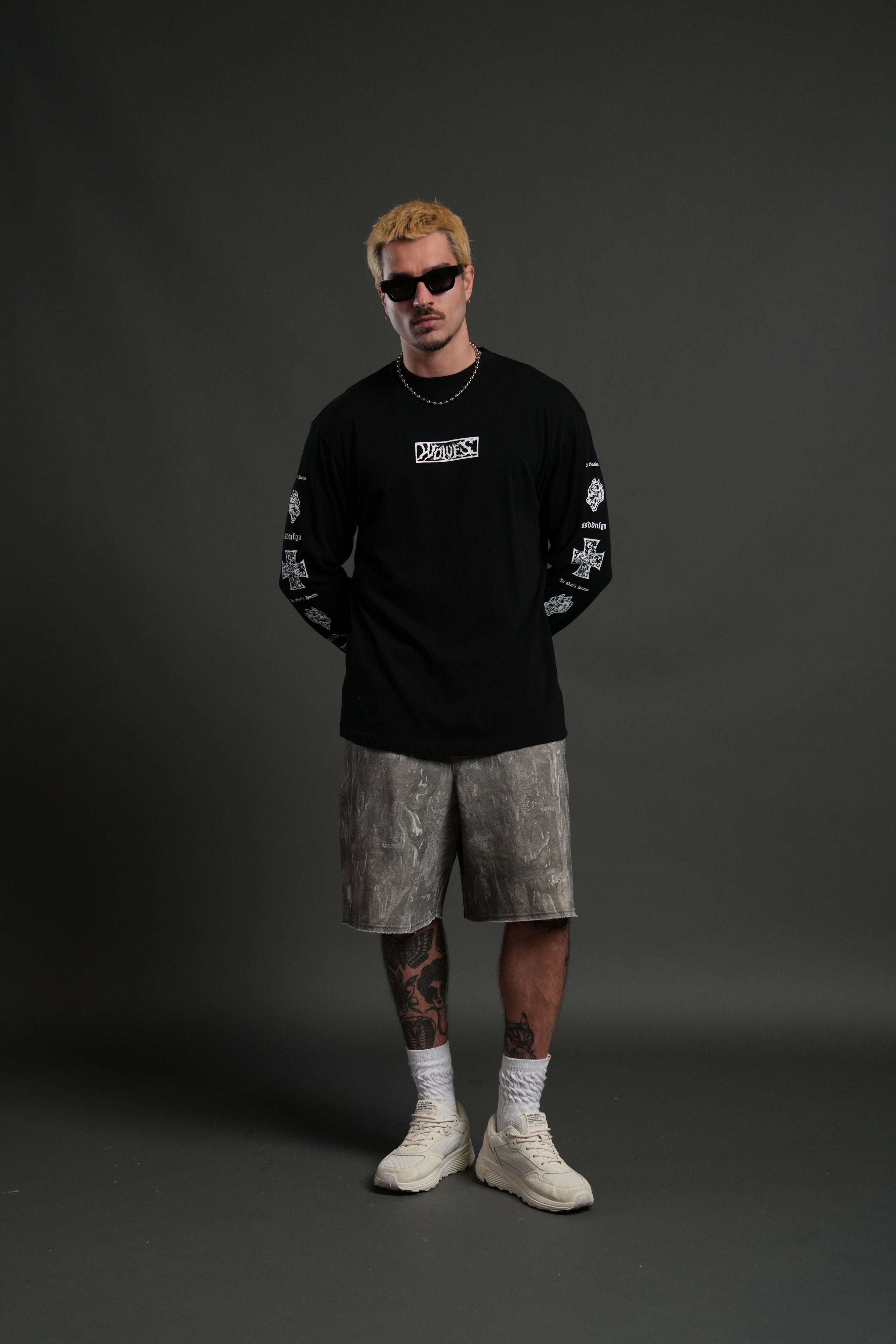 Iron Wolf Pack "Premium" L/S Tee in Black