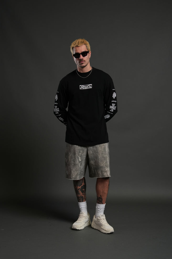 Iron Wolf Pack "Premium" L/S Tee in Black