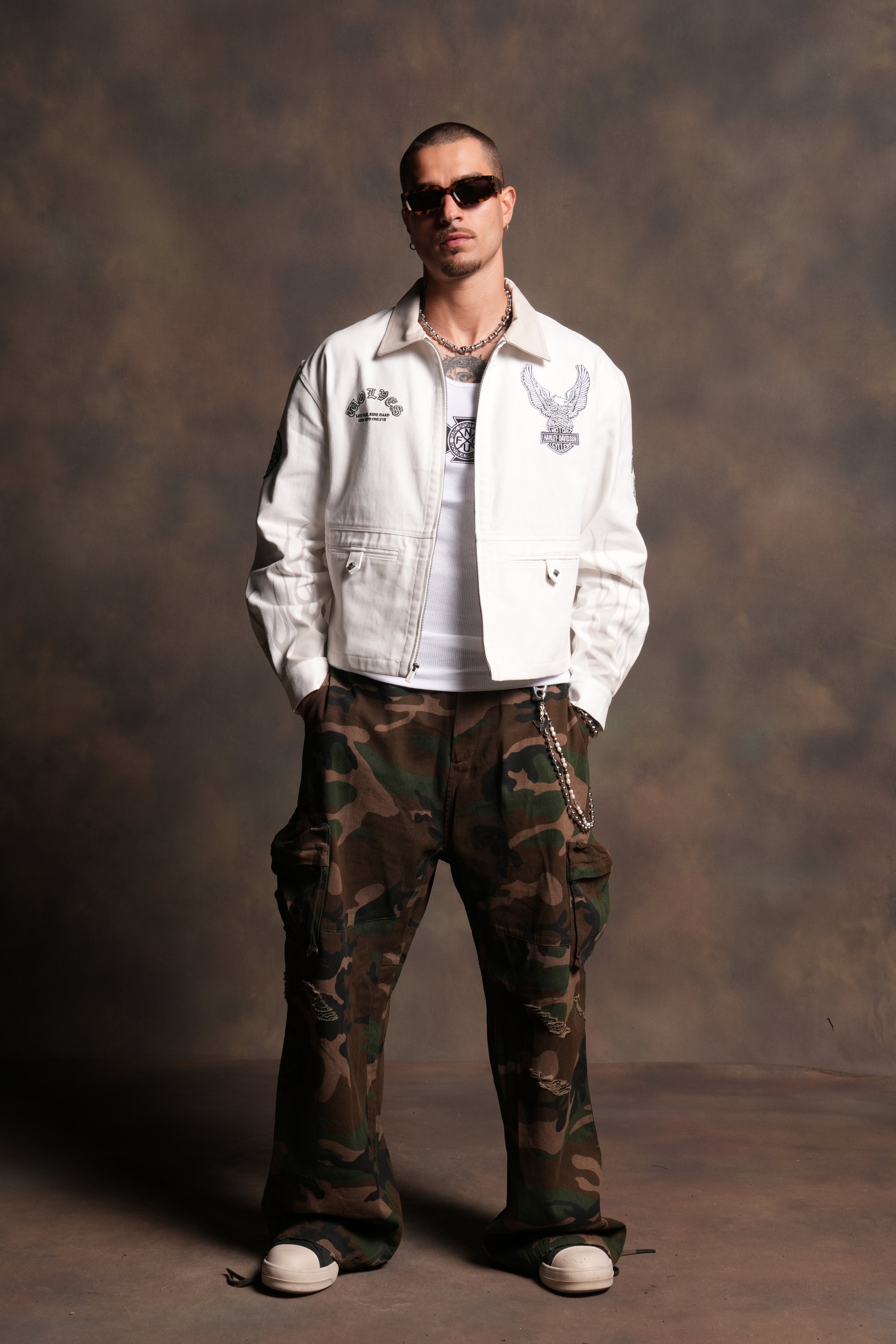 Shadow Ronin Redford Shirt Jacket in Cream