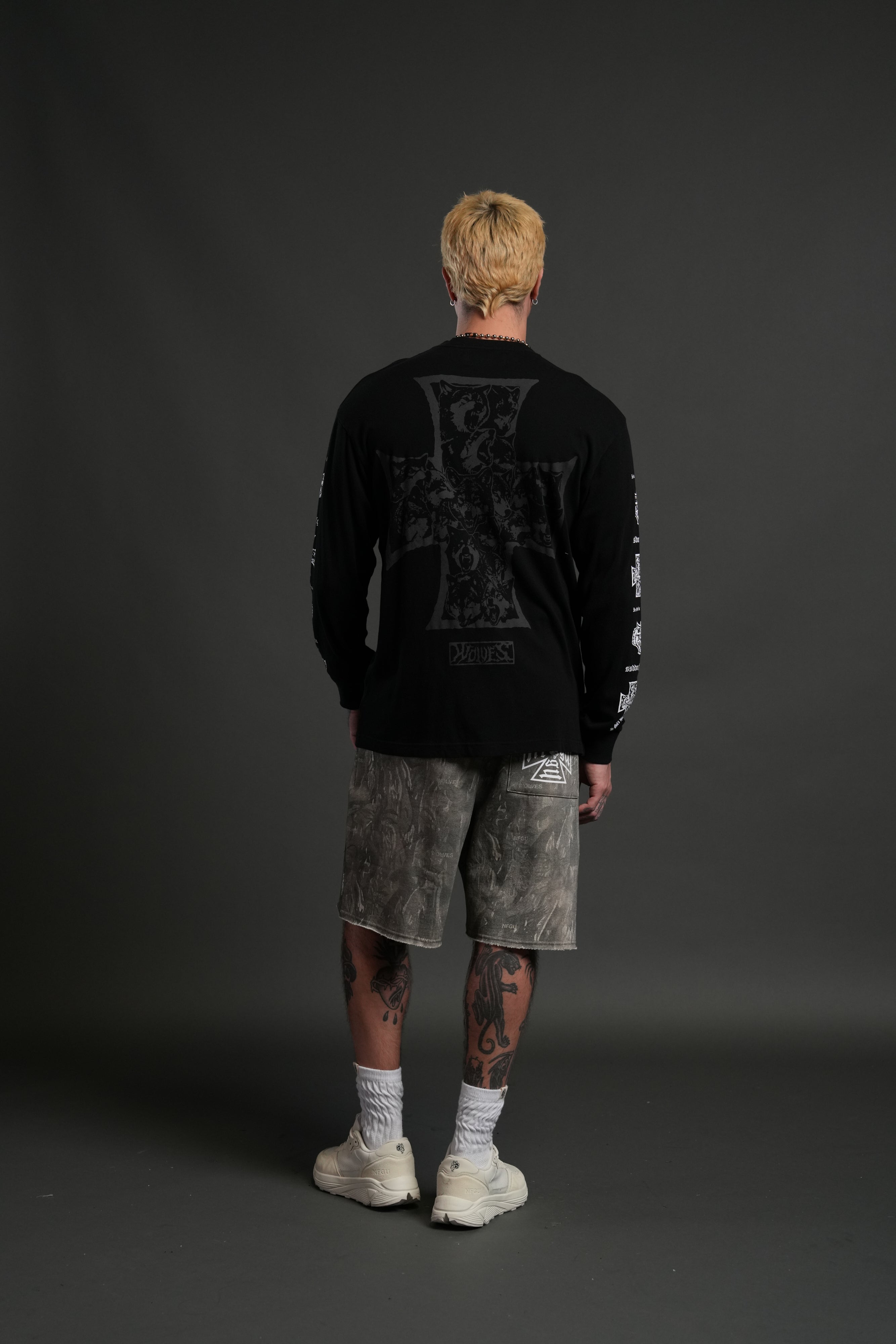 Iron Wolf Pack "Premium" L/S Tee in Black