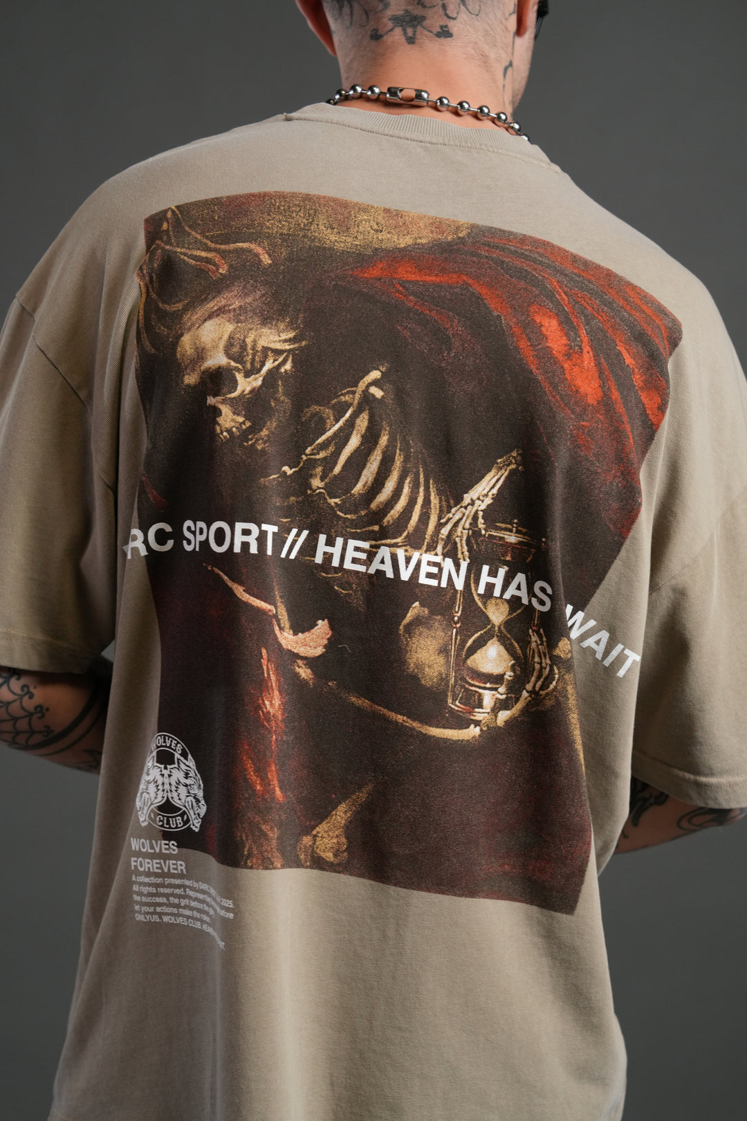 Not My Time "Premium" Oversized Tee in Taupe