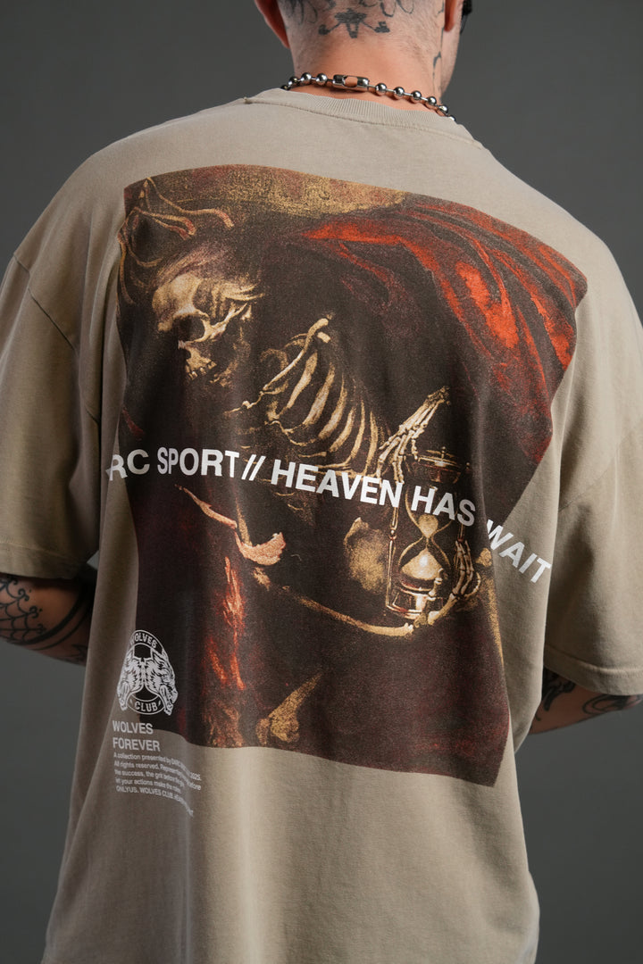 Not My Time "Premium" Oversized Tee in Taupe