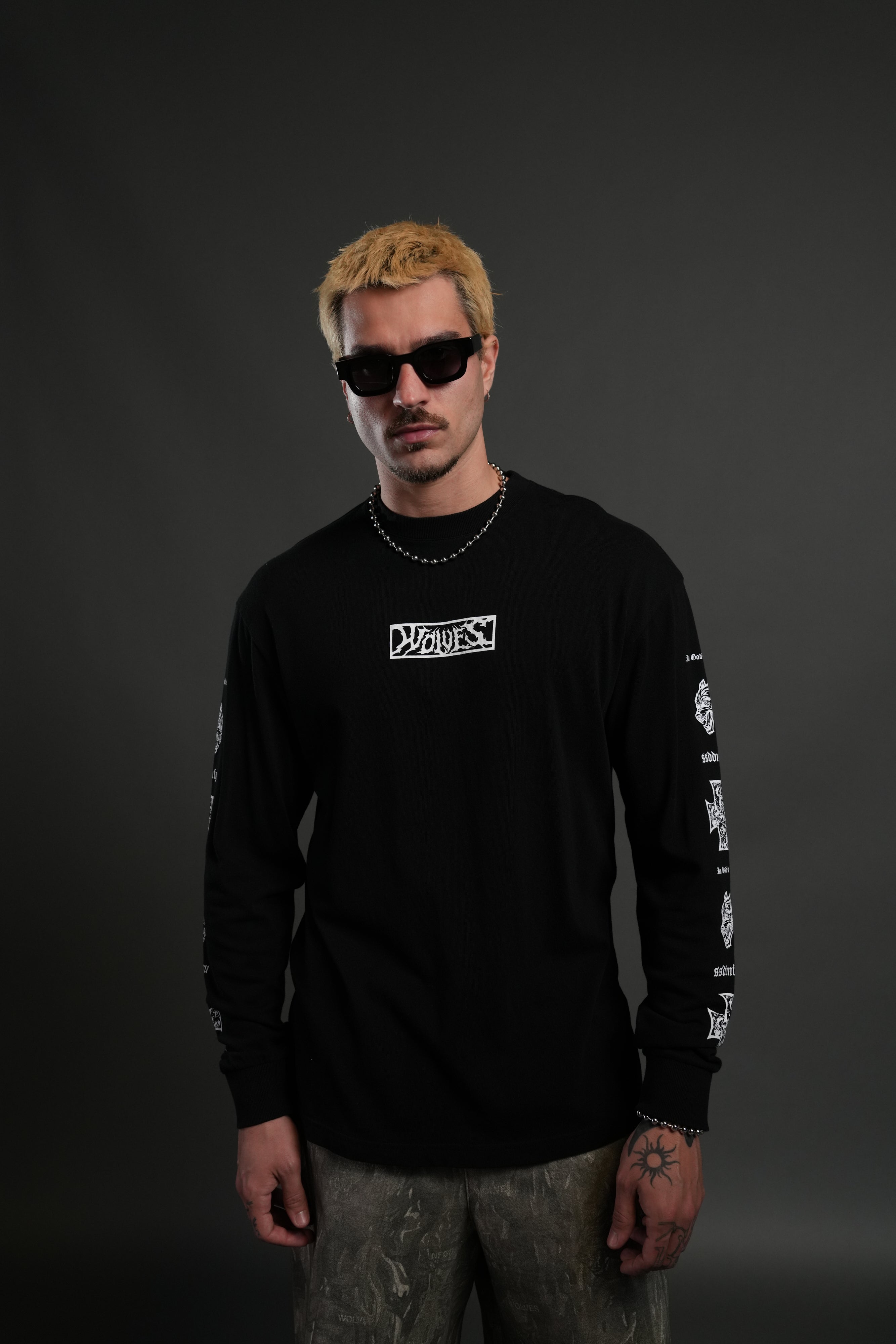 Iron Wolf Pack "Premium" L/S Tee in Black