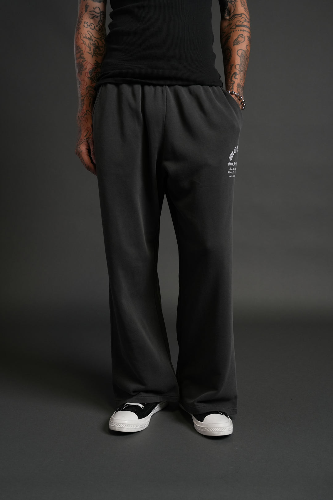 Bury Me in Darc Chopper Lennox Sweat Pants in Wolf Gray