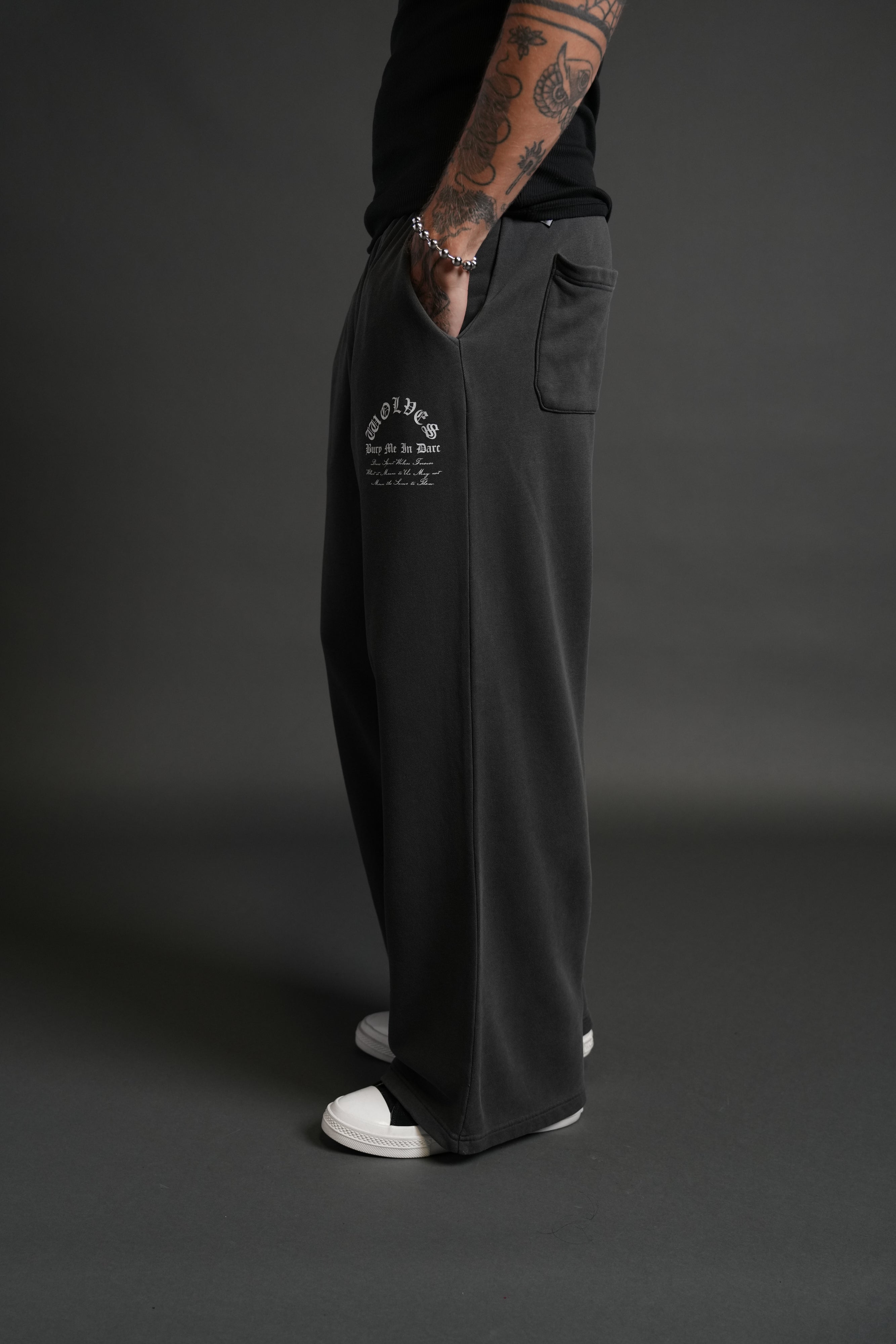 Bury Me in Darc Chopper Lennox Sweat Pants in Wolf Gray