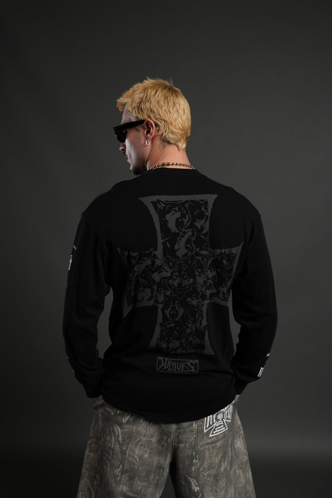 Iron Wolf Pack "Premium" L/S Tee in Black