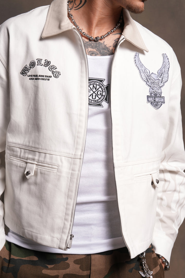 Shadow Ronin Redford Shirt Jacket in Cream