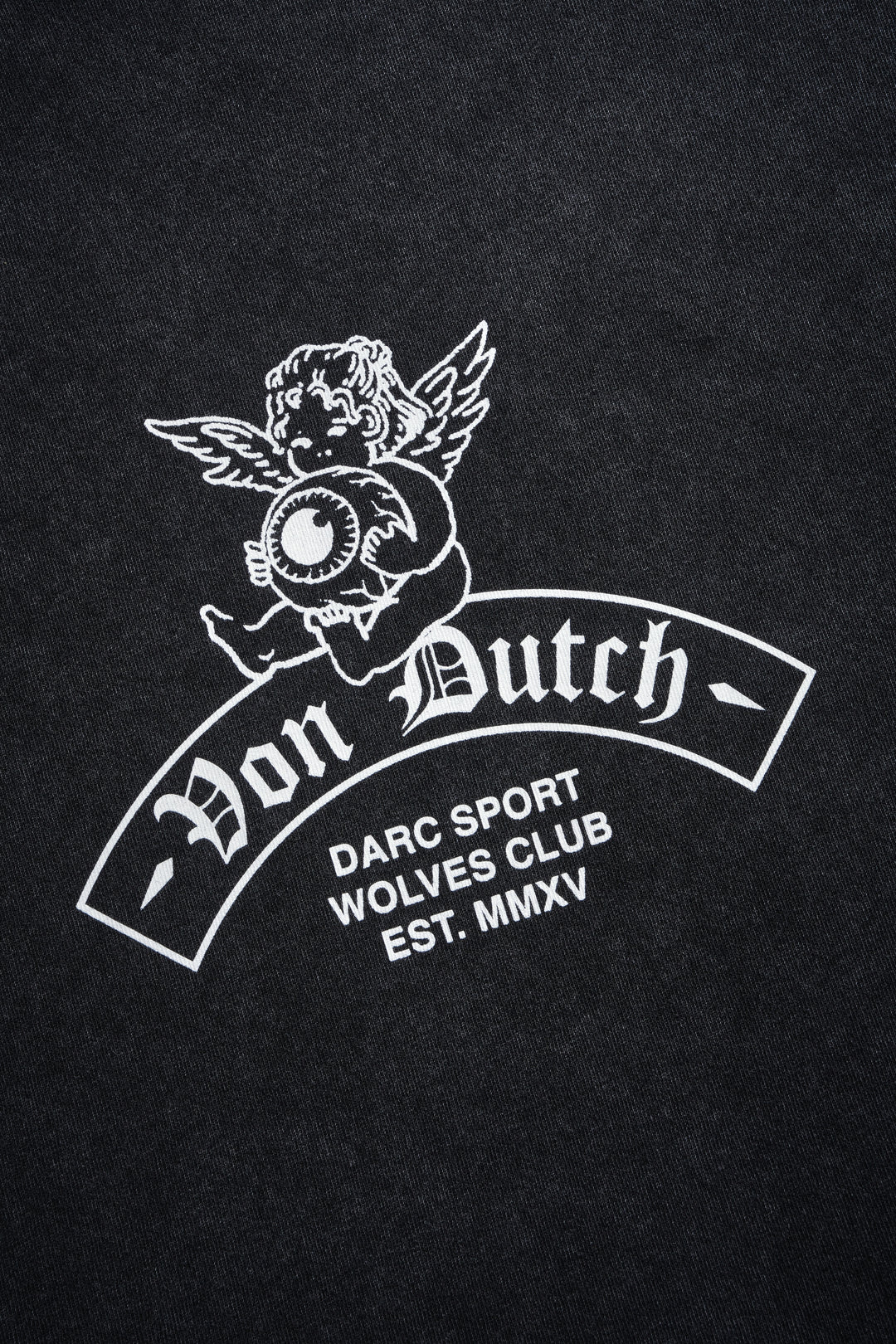 Darc Covenant Grunge Mid-Length Raw Hem Tee in Black