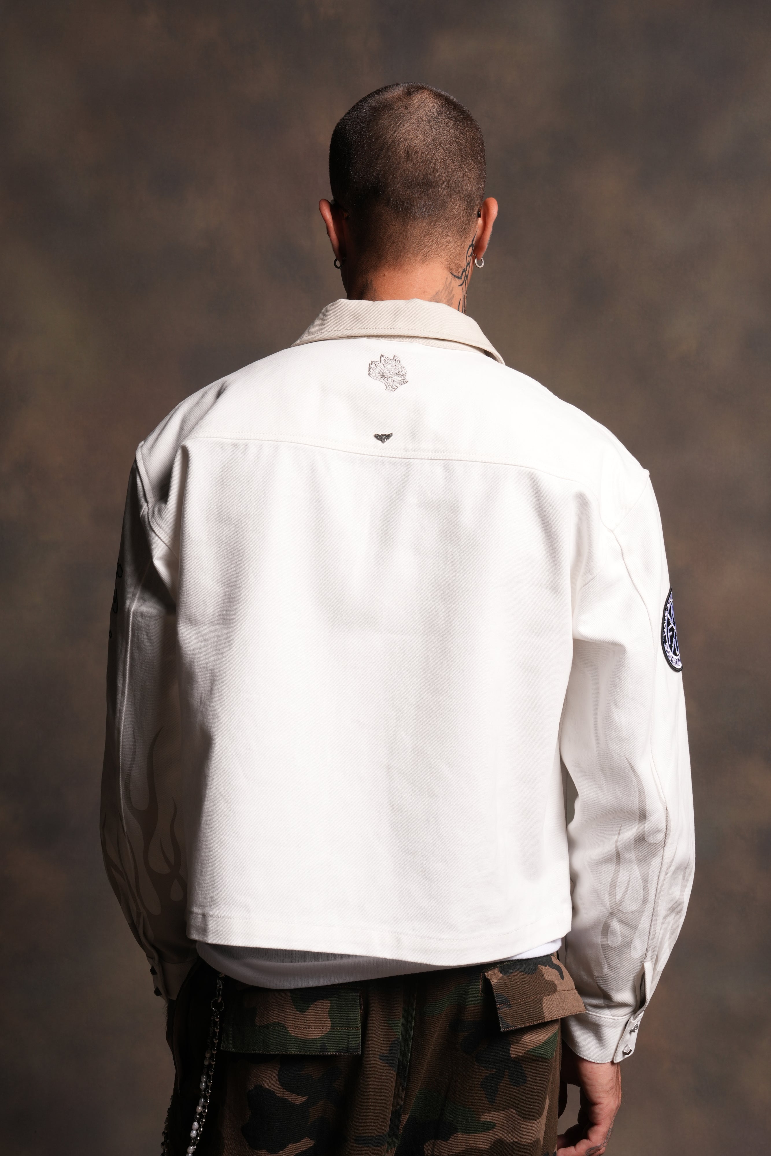 Shadow Ronin Redford Shirt Jacket in Cream