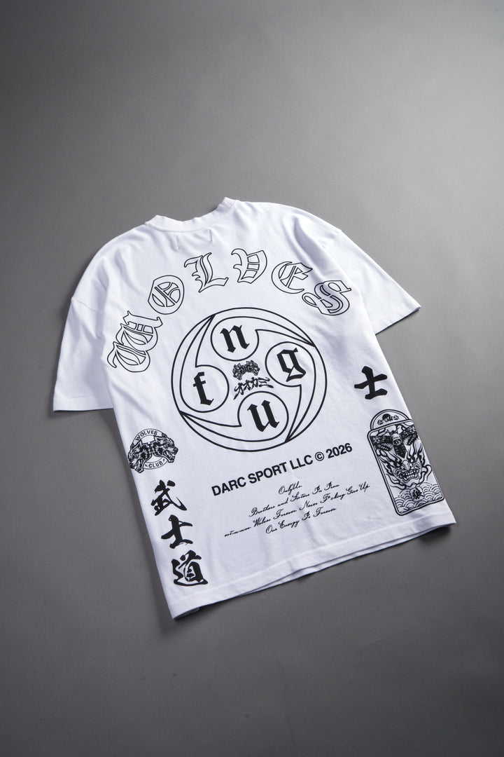 Kazoku Okami Premium Oversized Tee in White