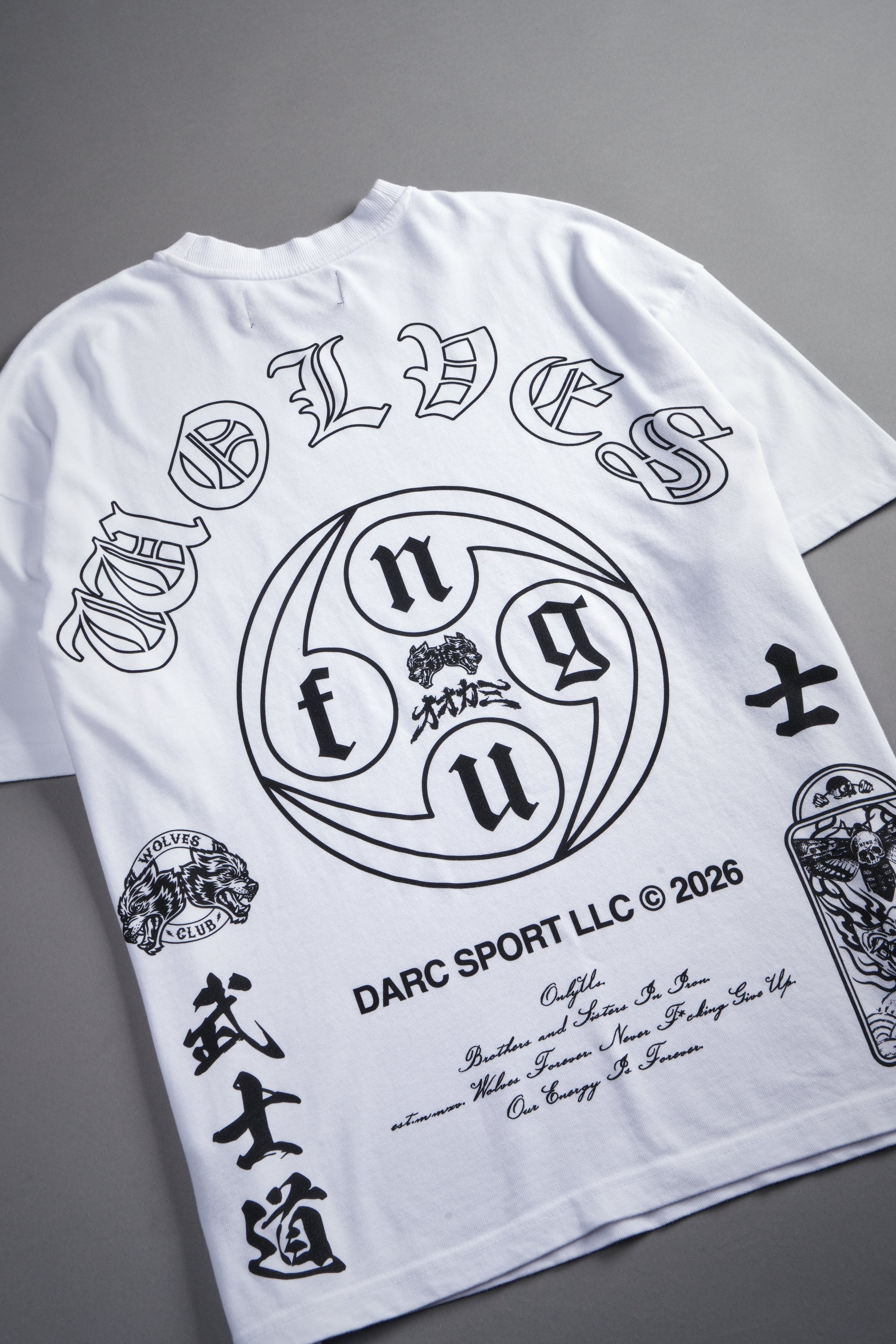 Kazoku Okami Premium Oversized Tee in White