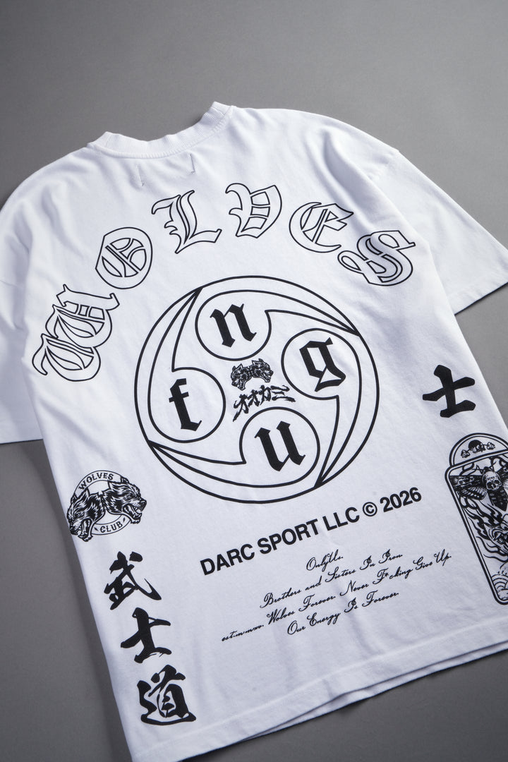 Kazoku Okami Premium Oversized Tee in White