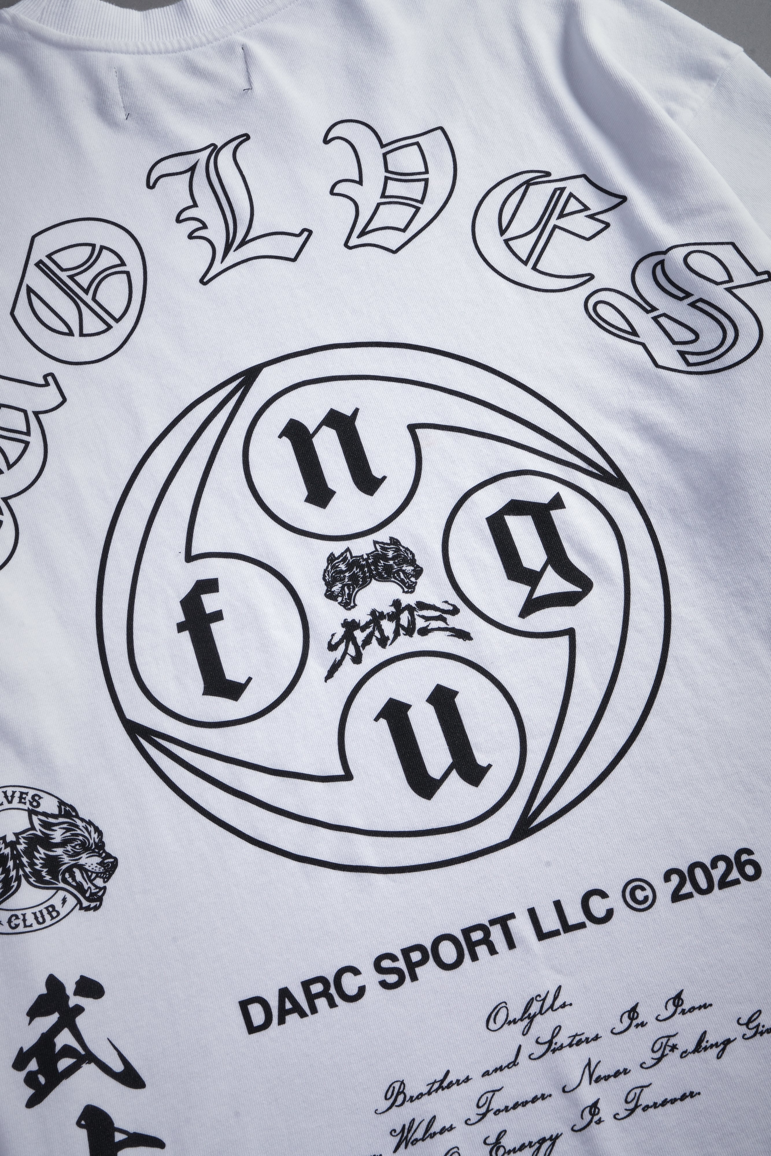 Kazoku Okami Premium Oversized Tee in White