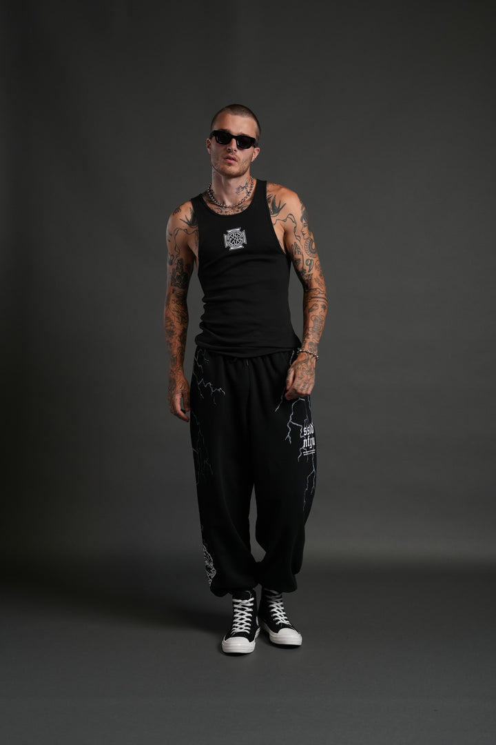 Darc Storm Lounger Sweat Pants in Black
