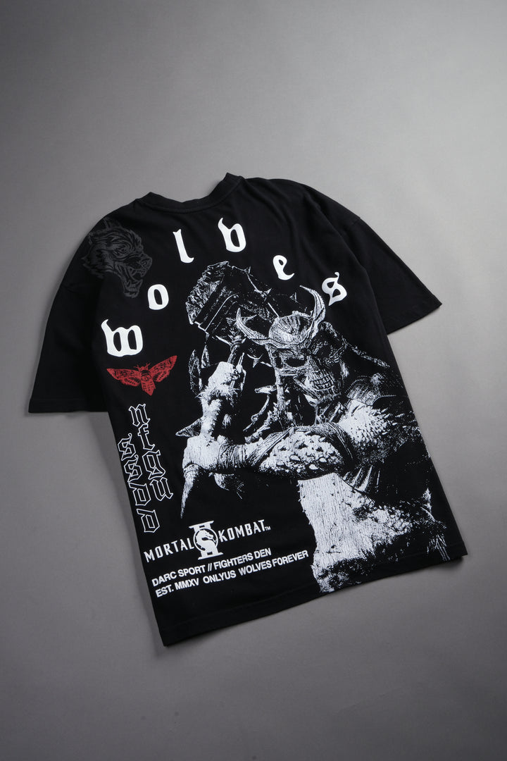 Shao Kahn Premium Oversized Tee in Black