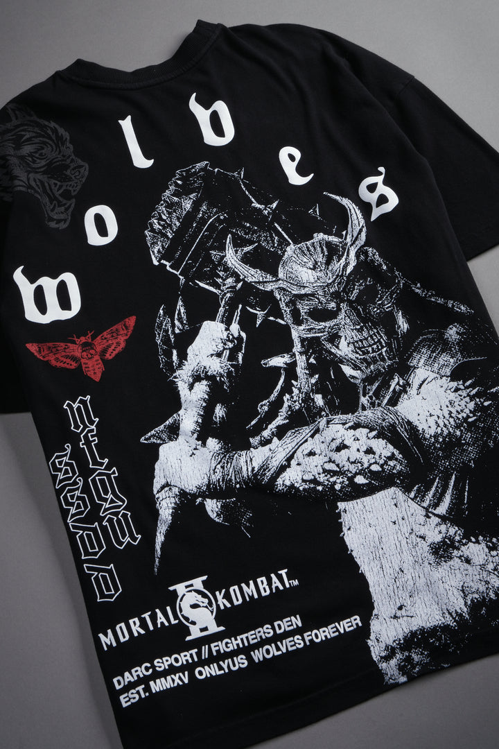 Shao Kahn Premium Oversized Tee in Black