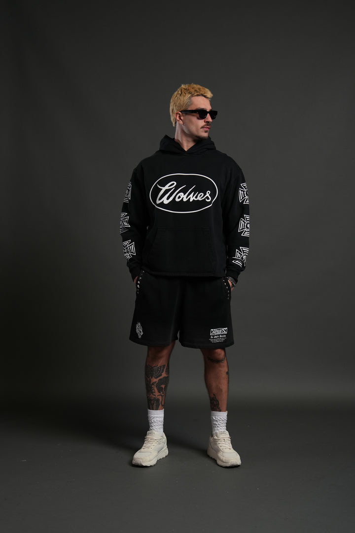 True to Our Core "Moaty" Hoodie in Black Drift Wash