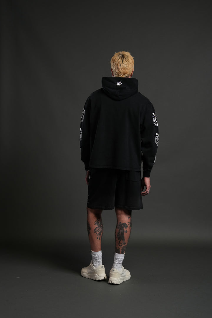 True to Our Core "Moaty" Hoodie in Black Drift Wash