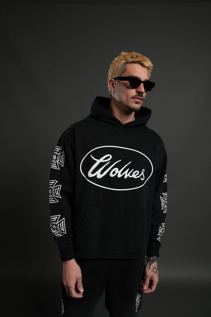 True to Our Core "Moaty" Hoodie in Black Drift Wash