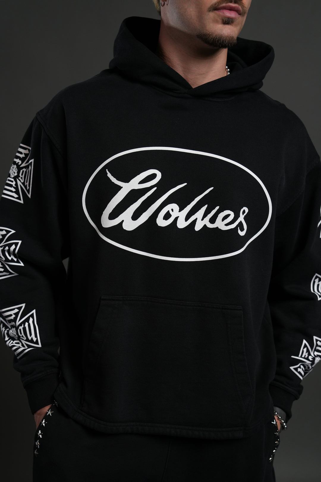 True to Our Core "Moaty" Hoodie in Black Drift Wash