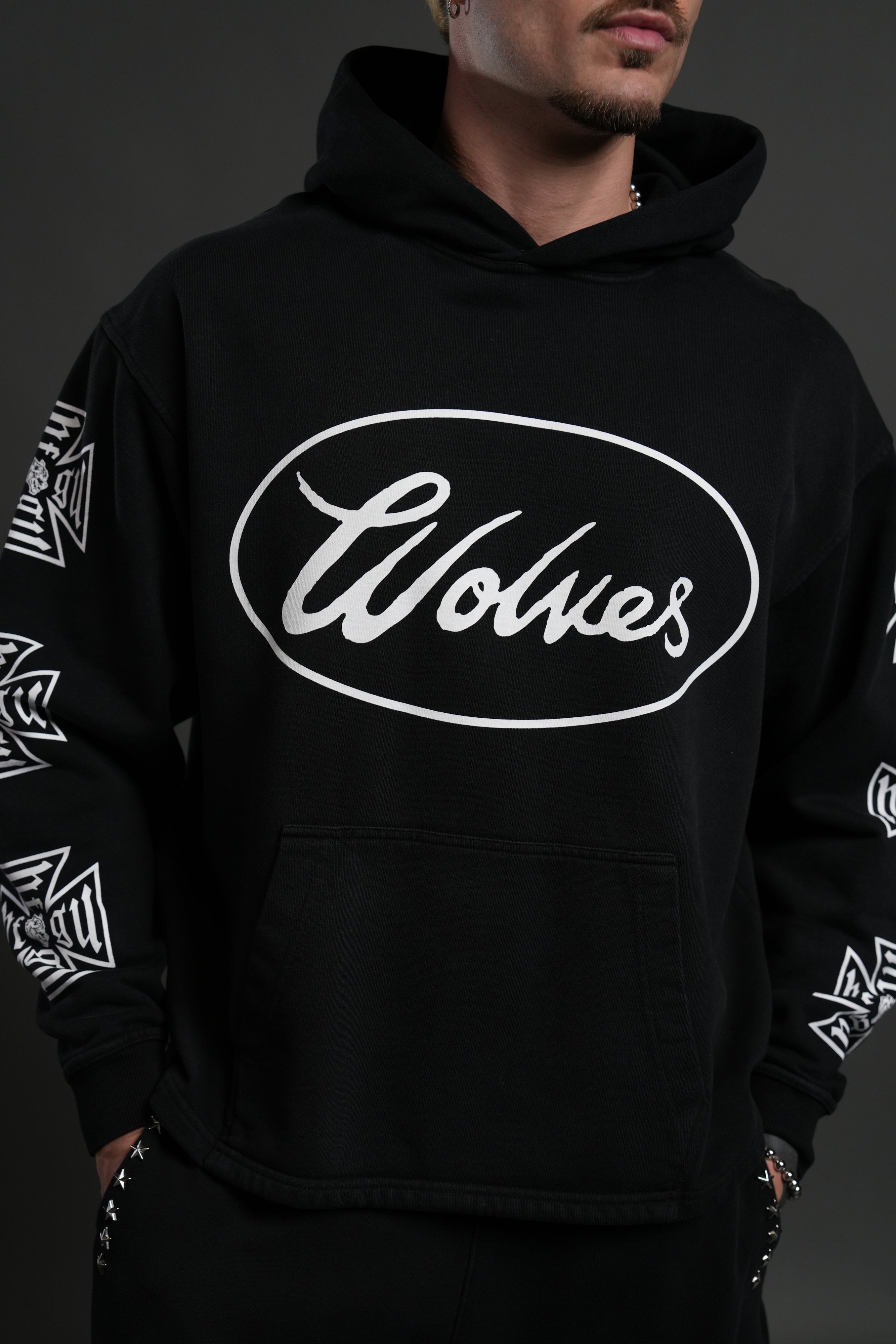 True to Our Core "Moaty" Hoodie in Black Drift Wash