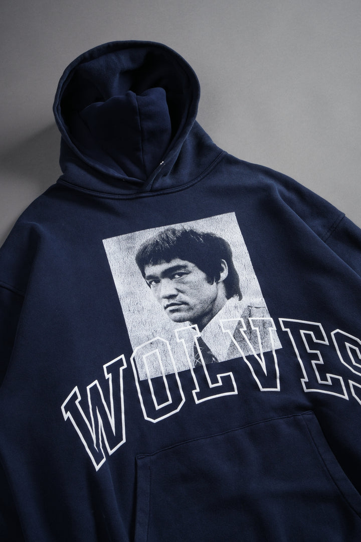 Bruce Lee Forever Pierce Hoodie in Navy