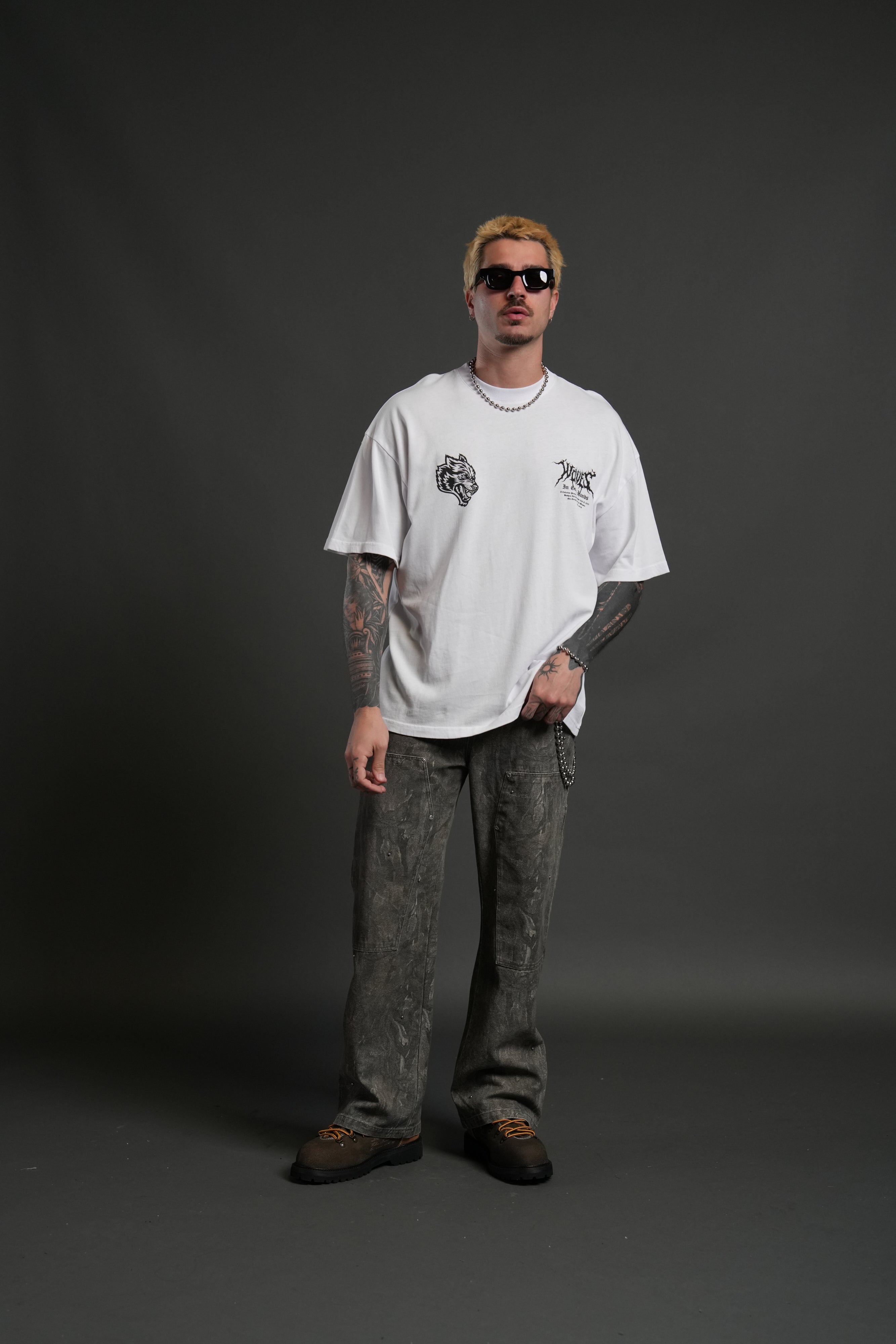 Through The Clouds "Premium" Oversized Tee in White