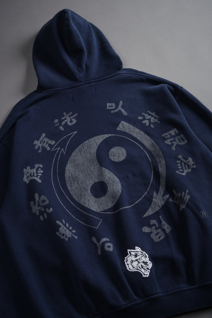Bruce Lee Forever Pierce Hoodie in Navy