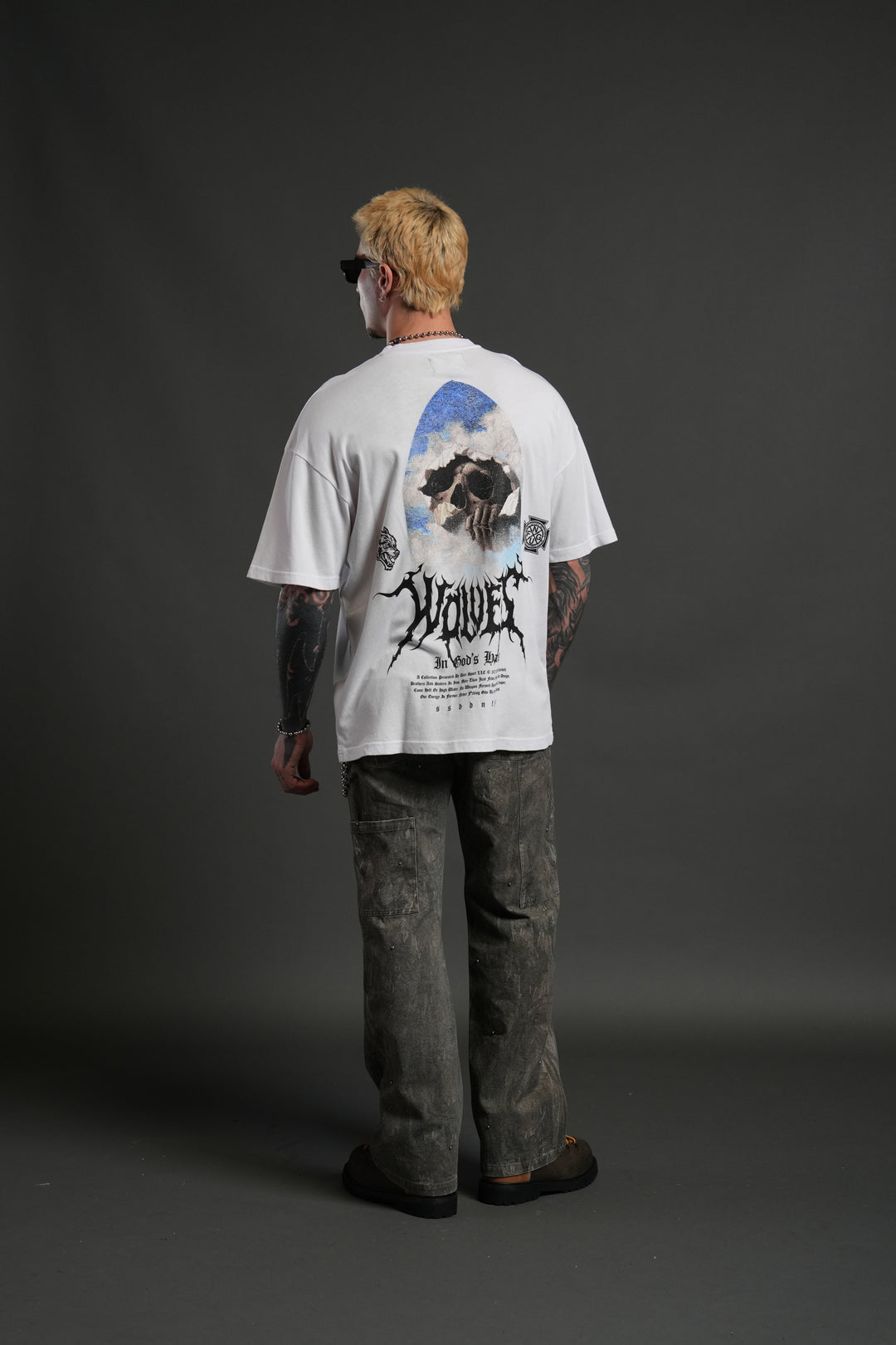 Through The Clouds "Premium" Oversized Tee in White