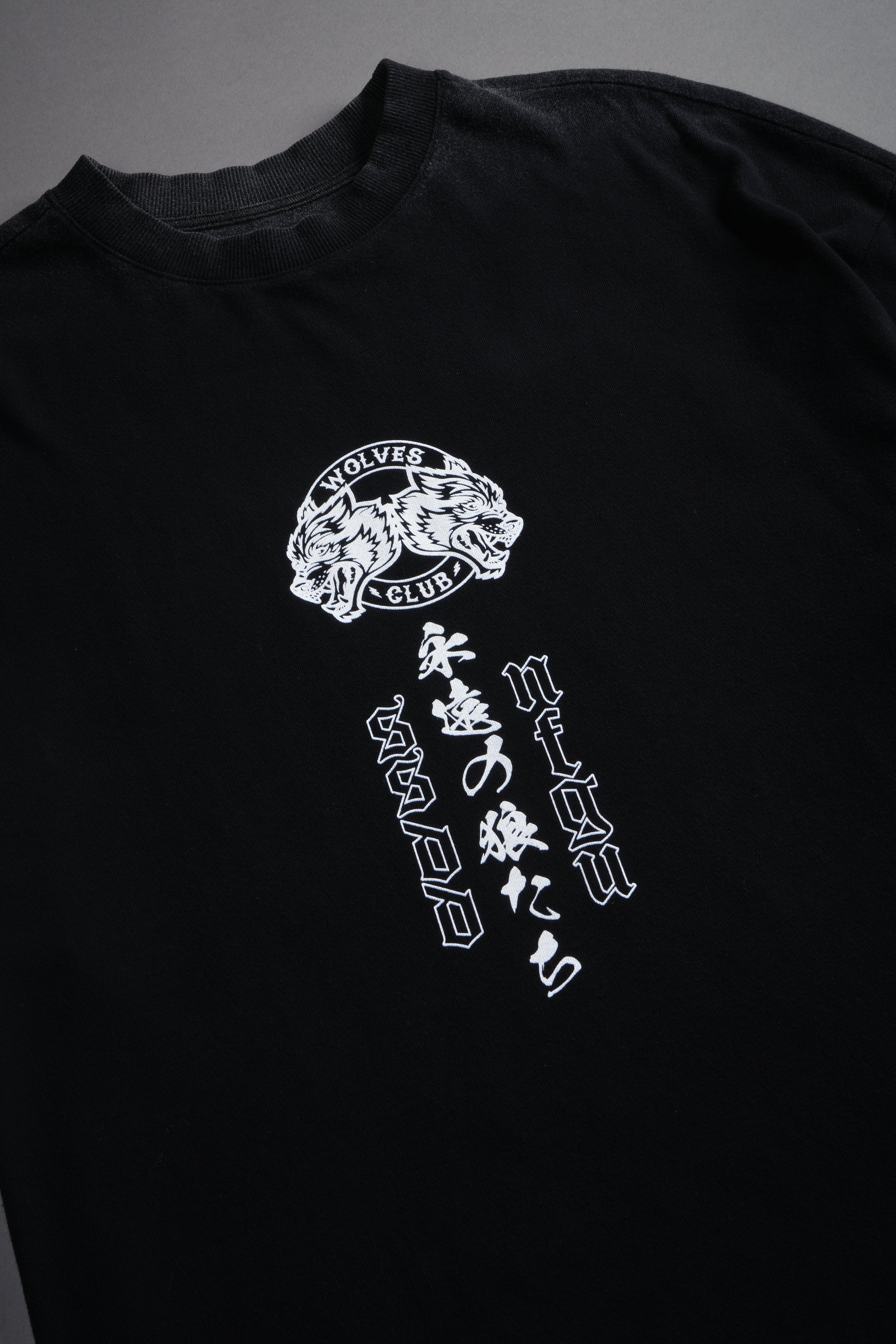 Kazoku Okami Premium Oversized Tee in Black