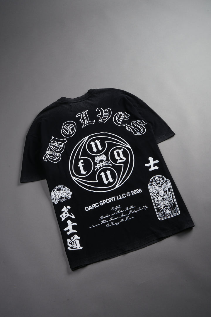 Kazoku Okami Premium Oversized Tee in Black