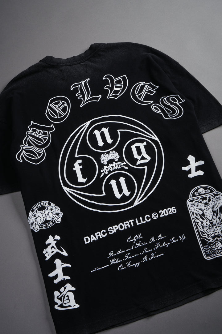 Kazoku Okami Premium Oversized Tee in Black