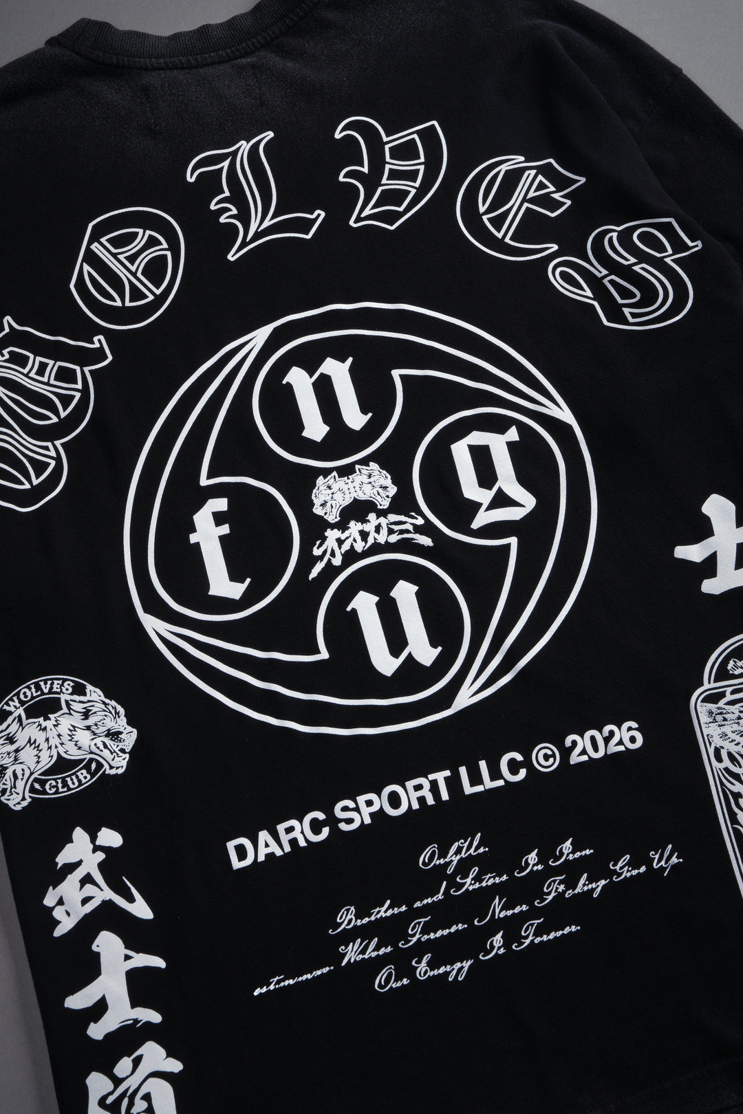 Kazoku Okami Premium Oversized Tee in Black