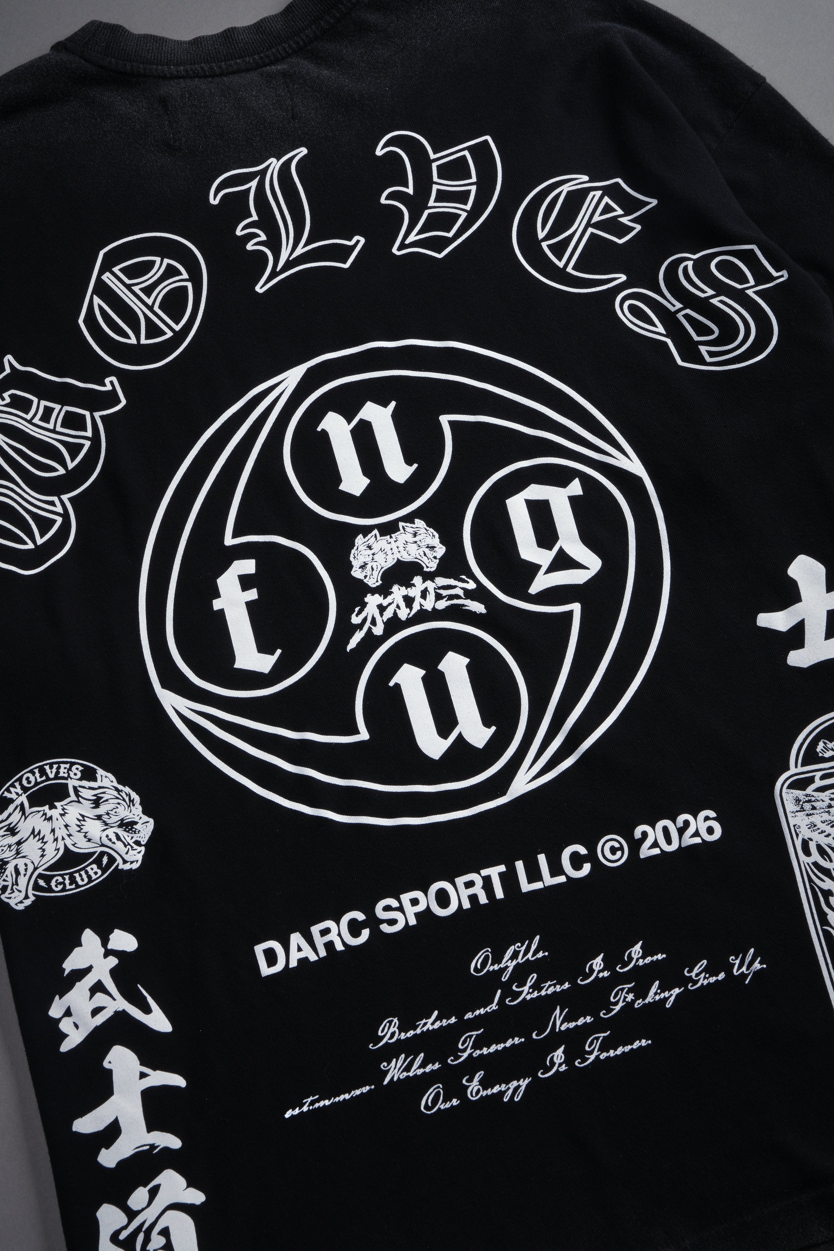 Kazoku Okami Premium Oversized Tee in Black