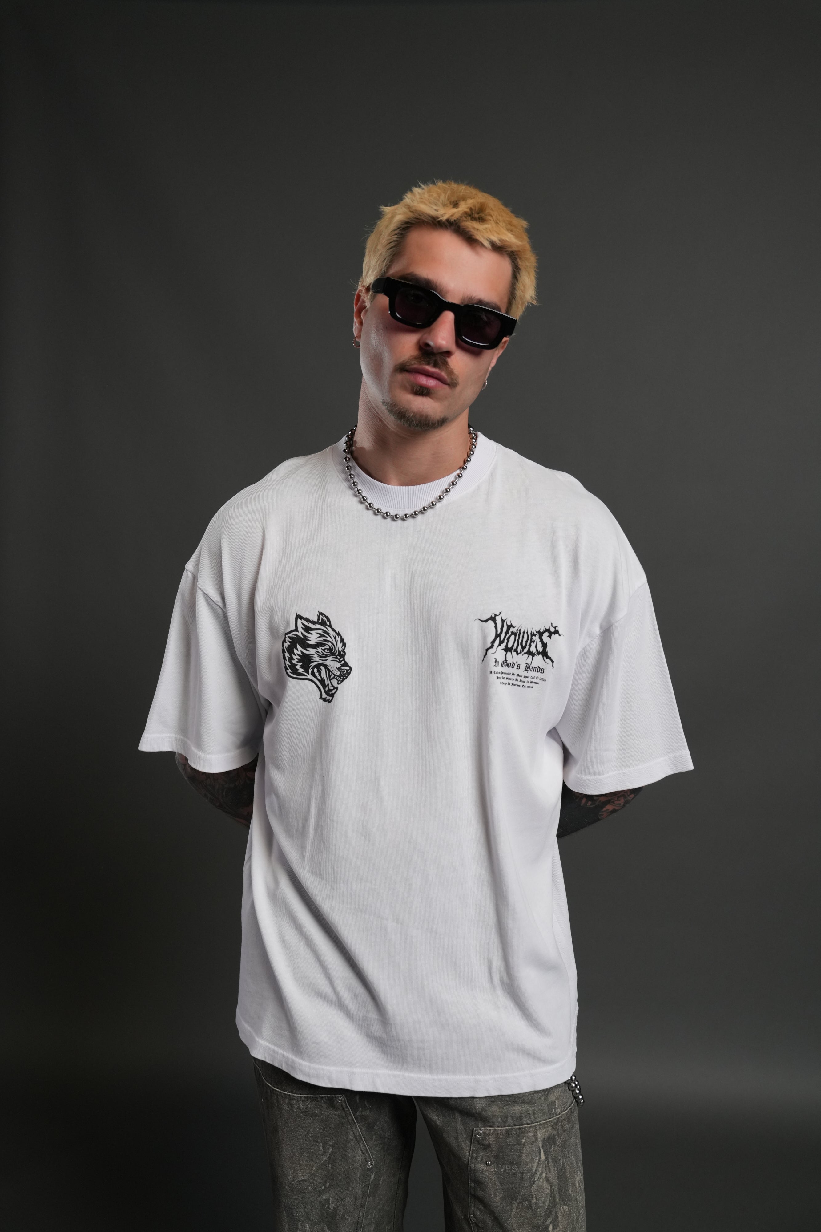 Through The Clouds "Premium" Oversized Tee in White