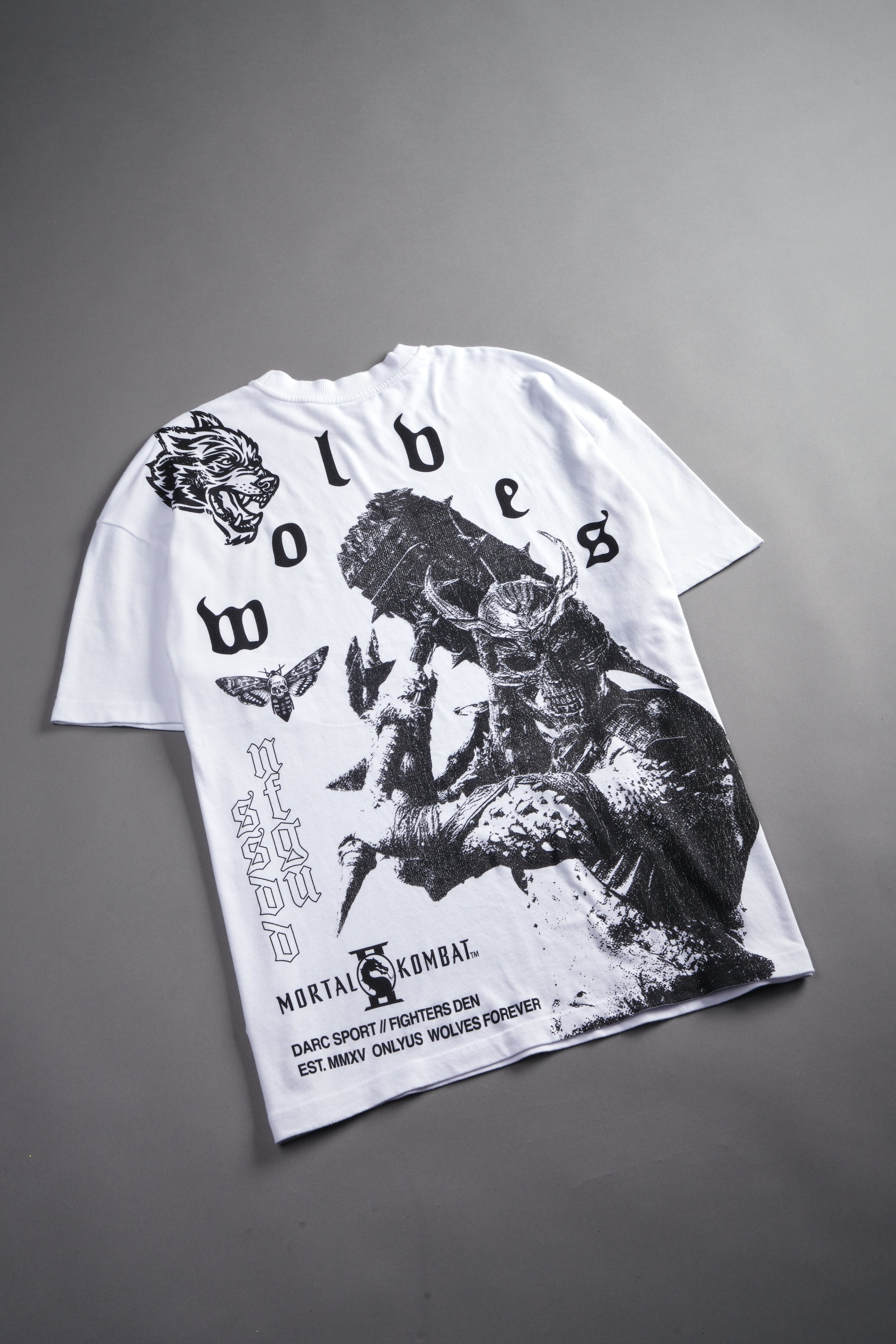 Shao Kahn Premium Oversized Tee in White