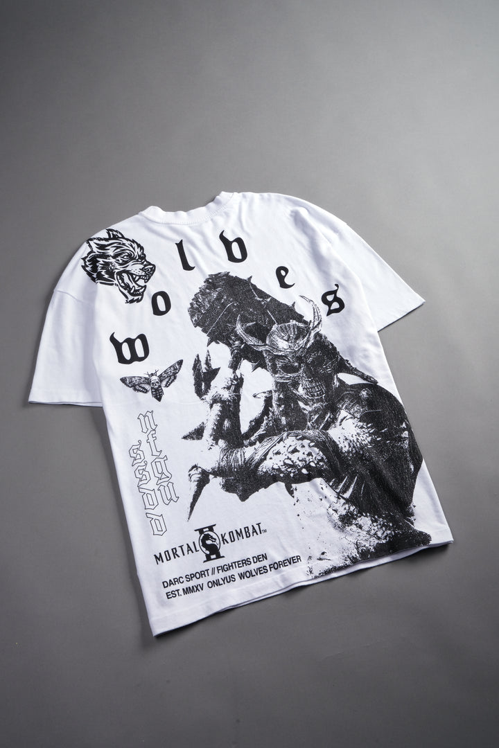 Shao Kahn Premium Oversized Tee in White