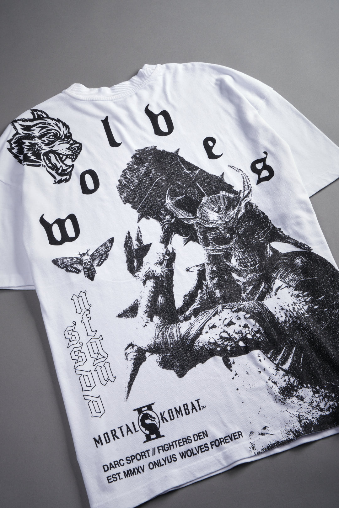 Shao Kahn Premium Oversized Tee in White