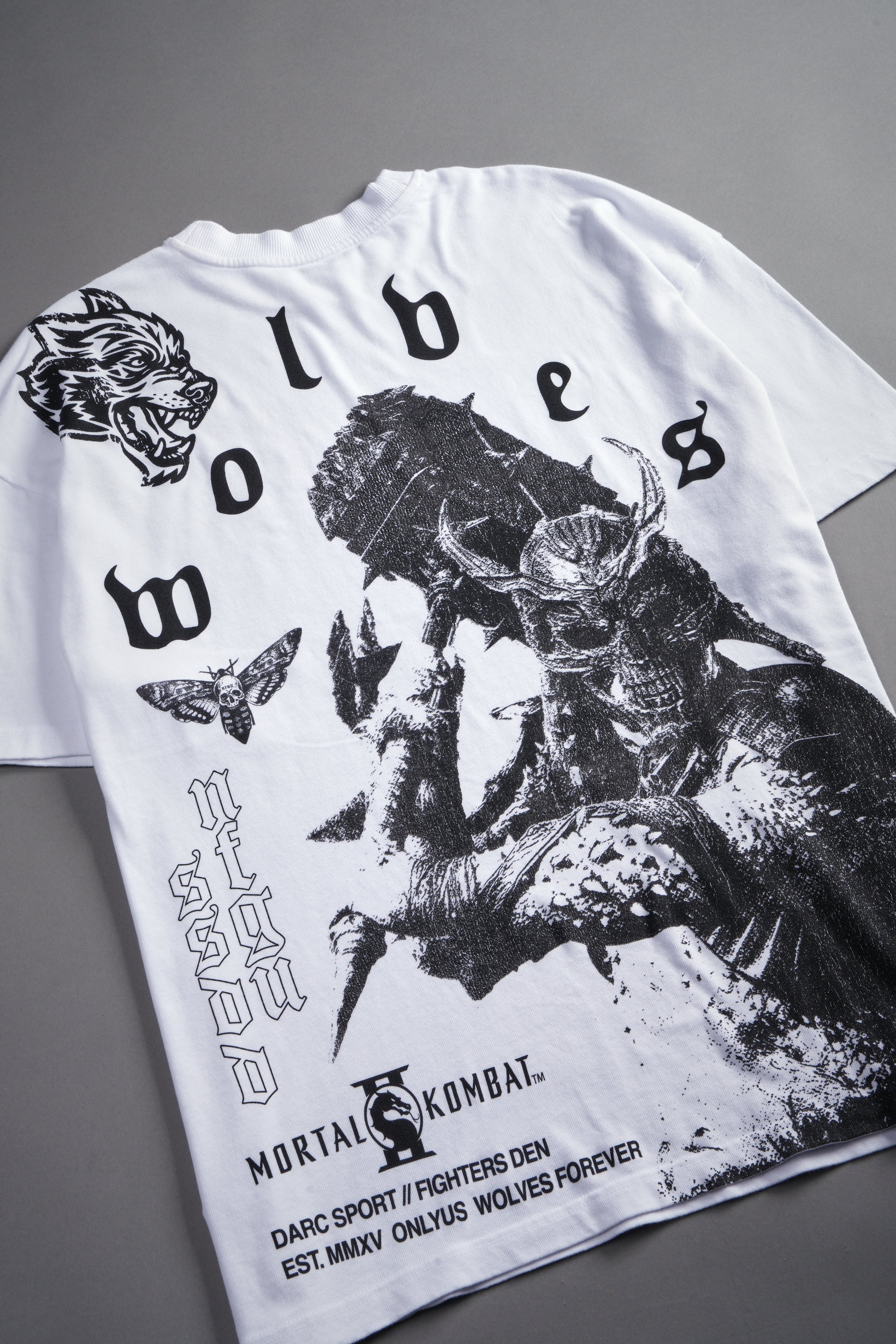 Shao Kahn Premium Oversized Tee in White