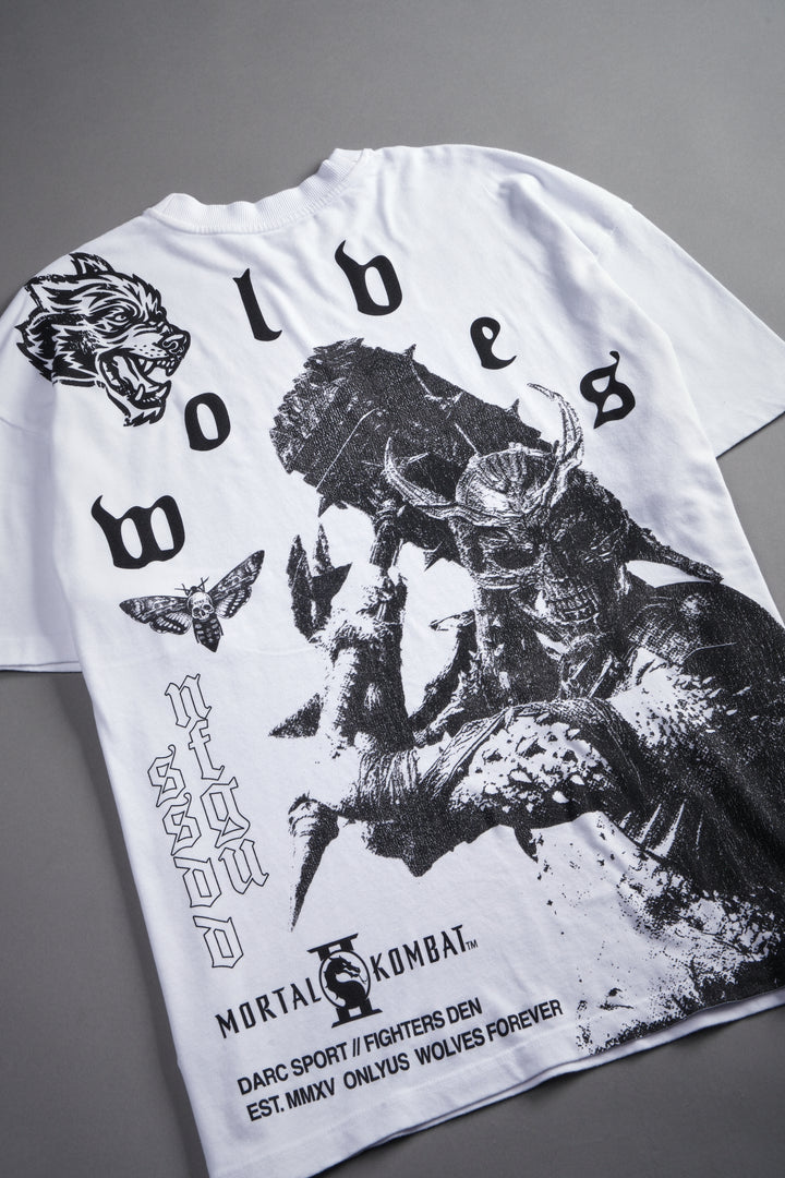 Shao Kahn Premium Oversized Tee in White