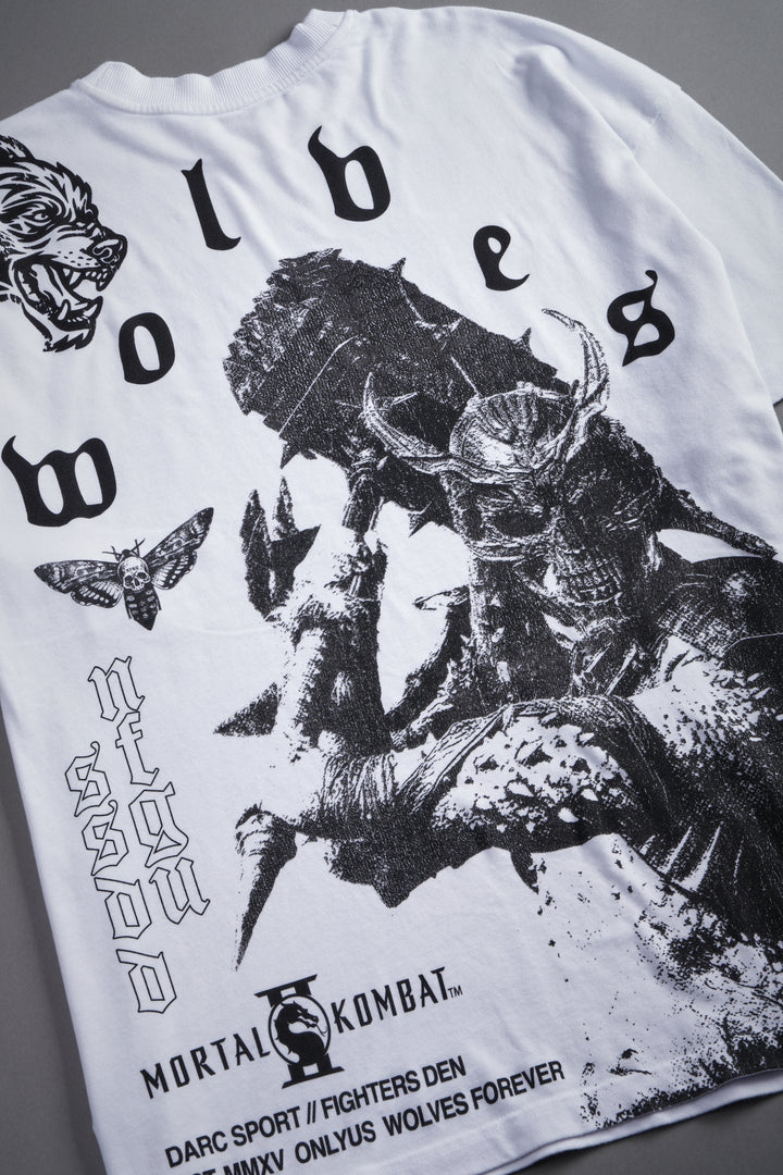 Shao Kahn Premium Oversized Tee in White