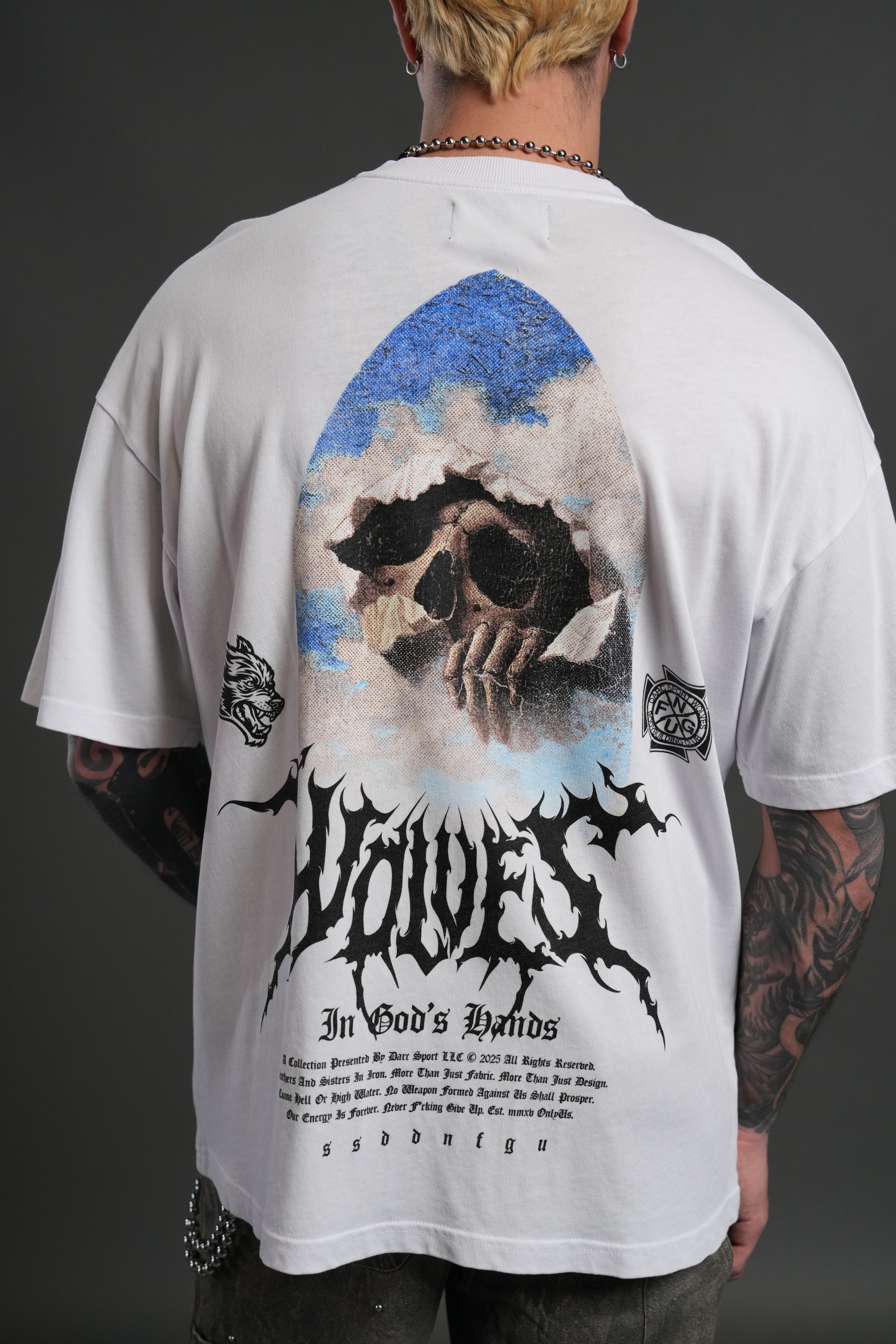 Through The Clouds "Premium" Oversized Tee in White