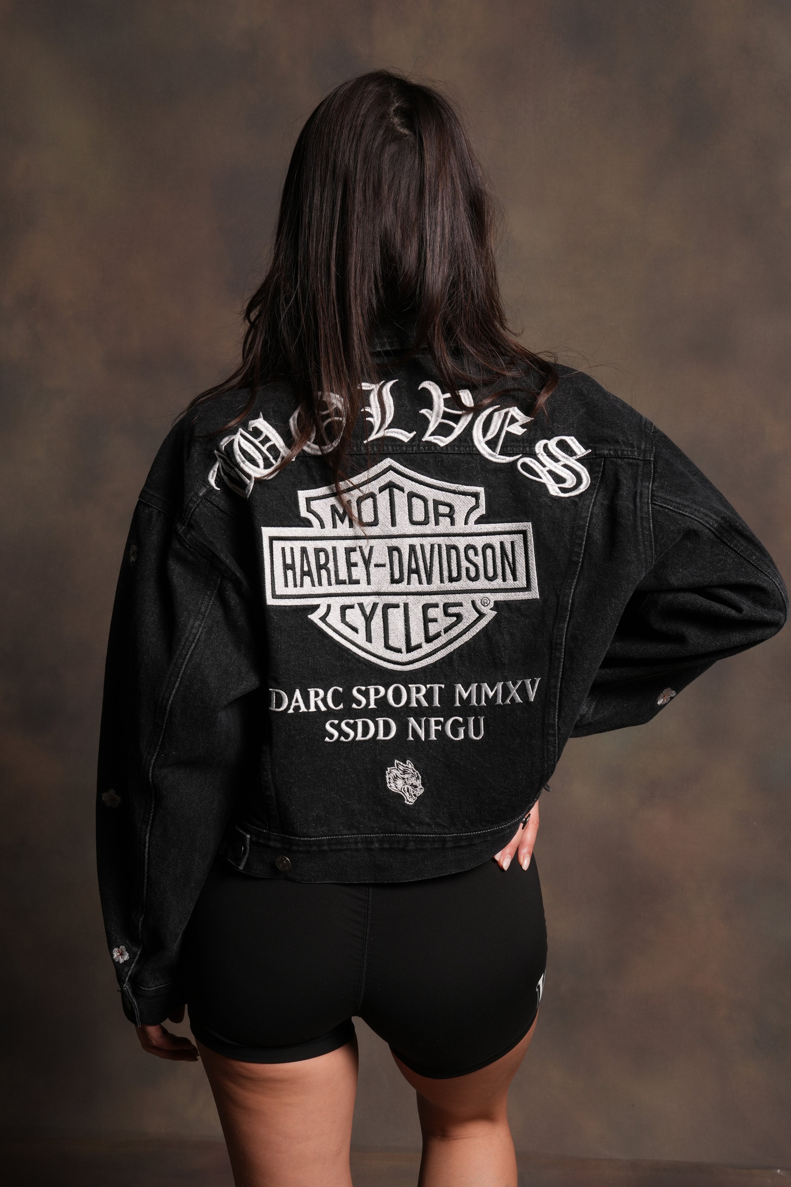 Harley-Davidson Wolves She American Denim Jacket in Black – DarcSport