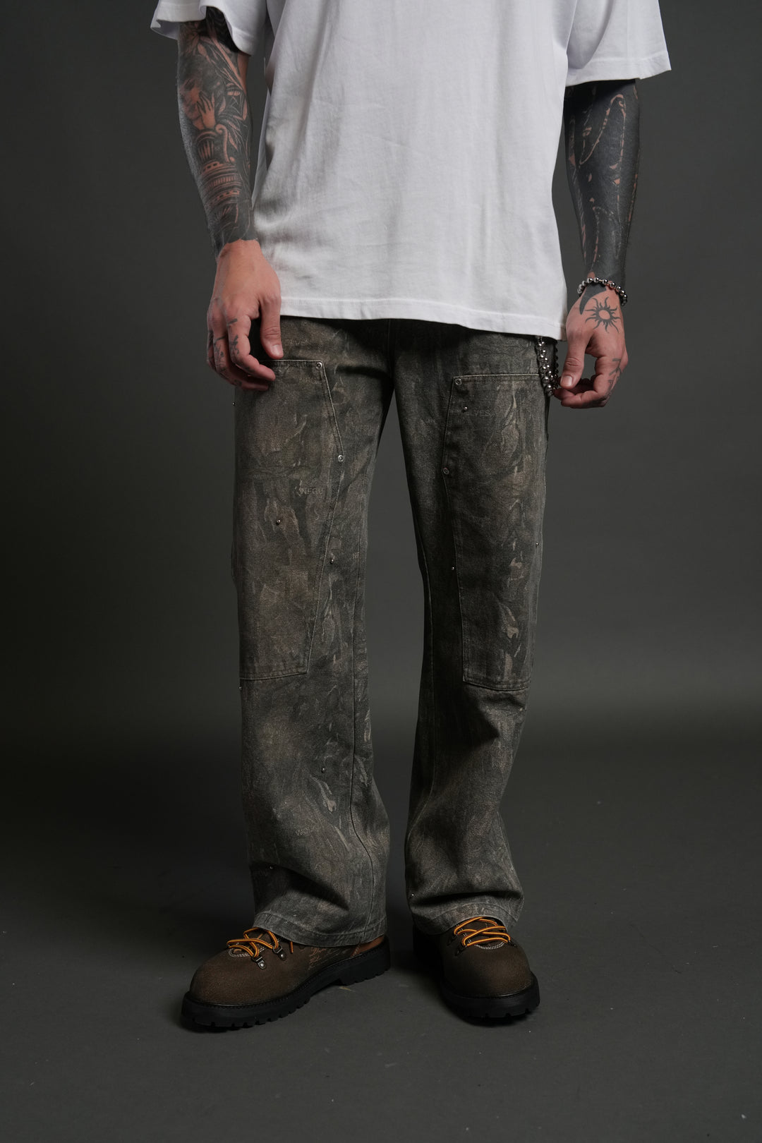 Studded Wolves Chopper Hoffa V2 Pants in Vintage Norse Camo